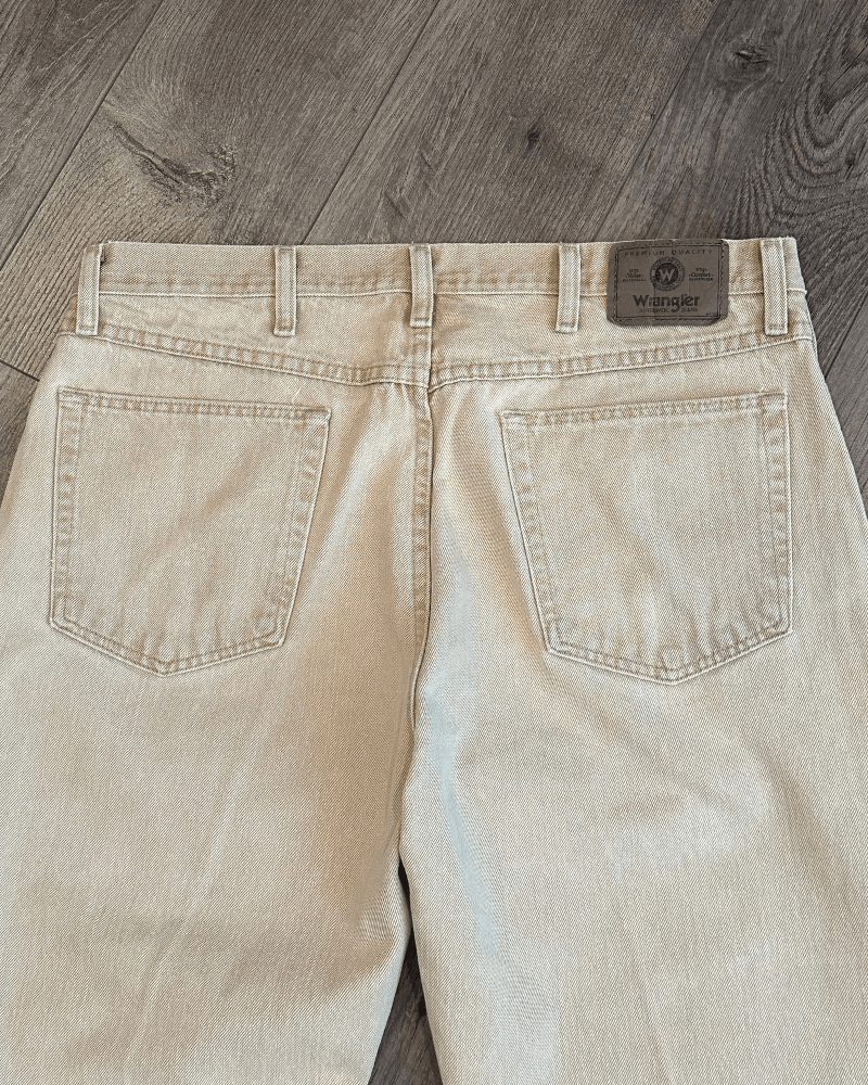 Vintage × Wrangler Vintage Wrangler Khaki Beige Straight Fit Men's Jeans 36x30 Size US 36 / EU 52 - 3 Thumbnail
