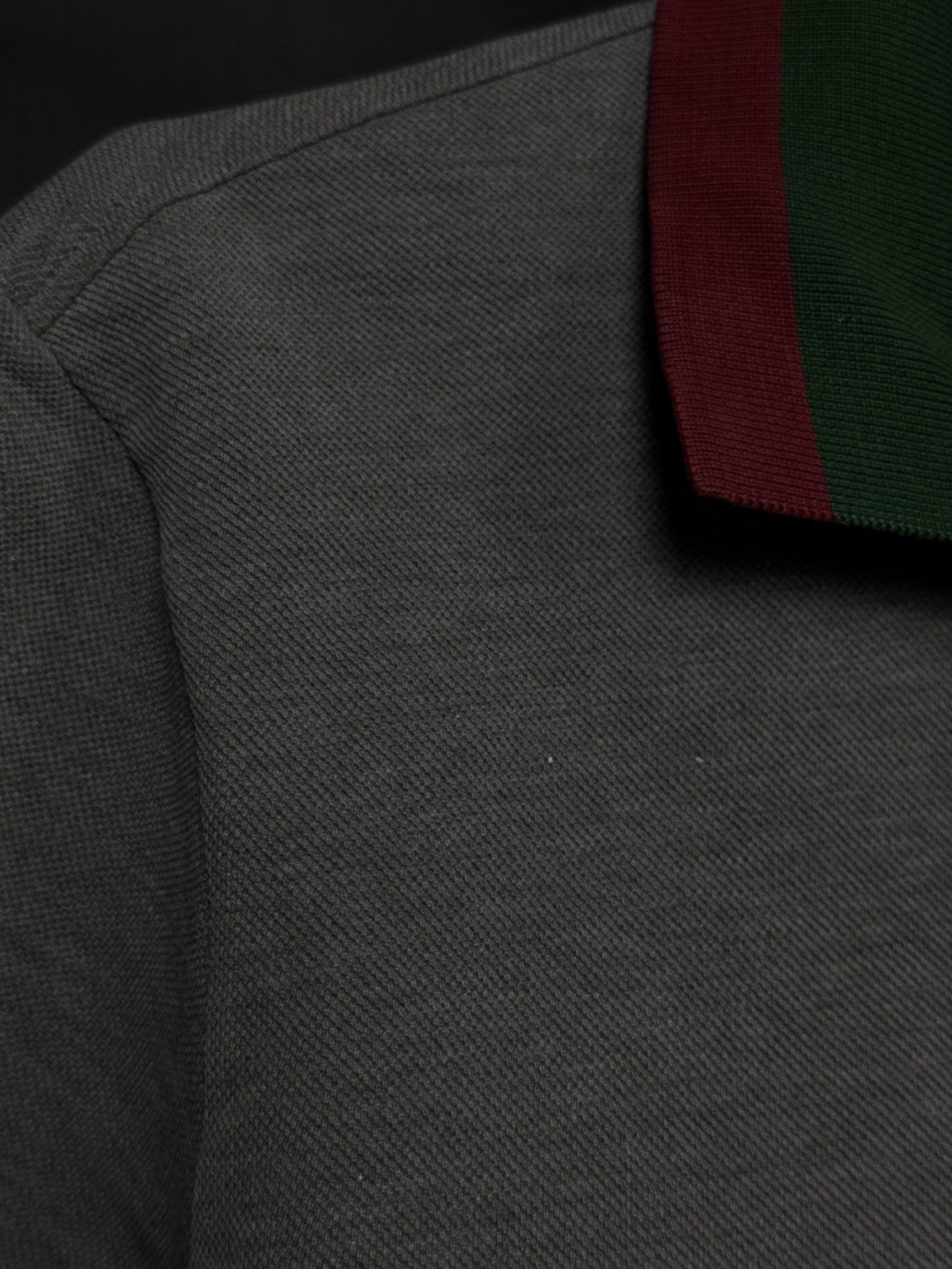 Gucci Polo Shirt with Signature Green and Red Web Collar