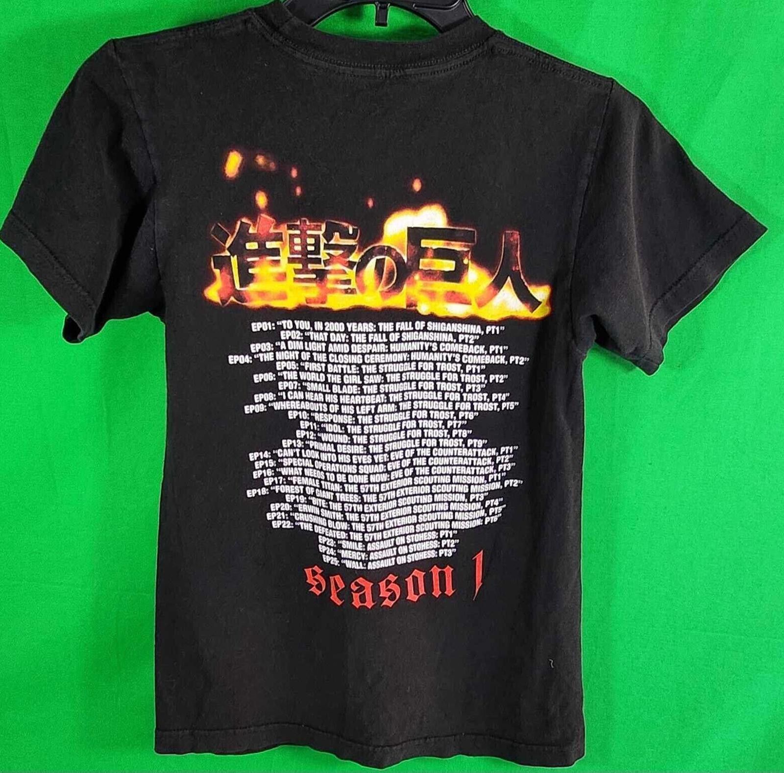 The Unbranded Brand Attack on Titan Graphic Tee Shirt - Black Anime Shirt Size US XS / EU 42 / 0 - 3 Thumbnail