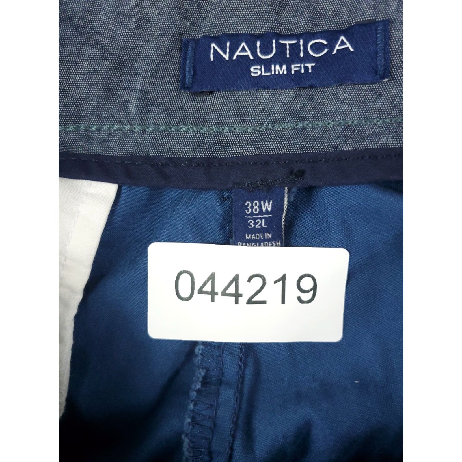Nautica Nautica Chino Pants Mens 38x30 Blue Flat Front Casual Trousers Size US 38 / EU 54 - 8 Thumbnail