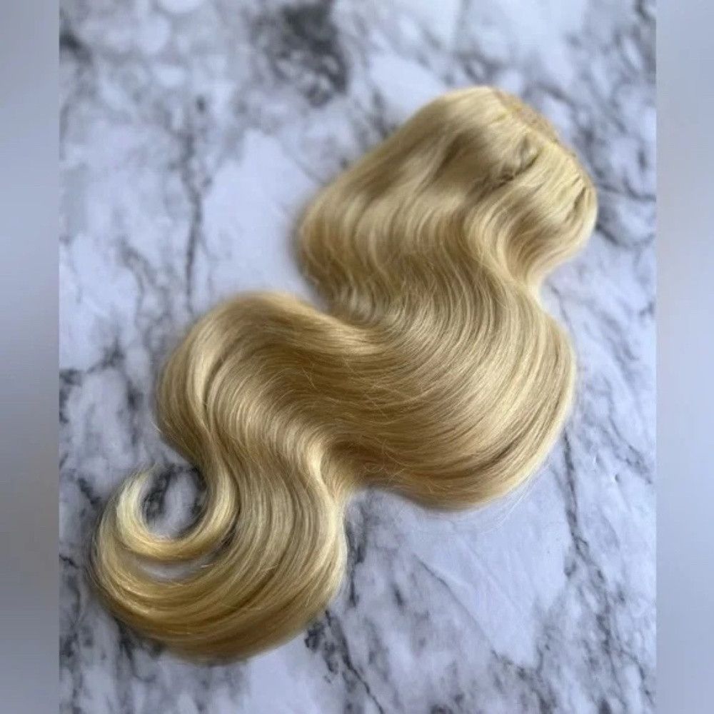 Other 12 Inch light Blonde #613 body Wave 100% Human hair Clip i Size ONE SIZE - 1 Thumbnail