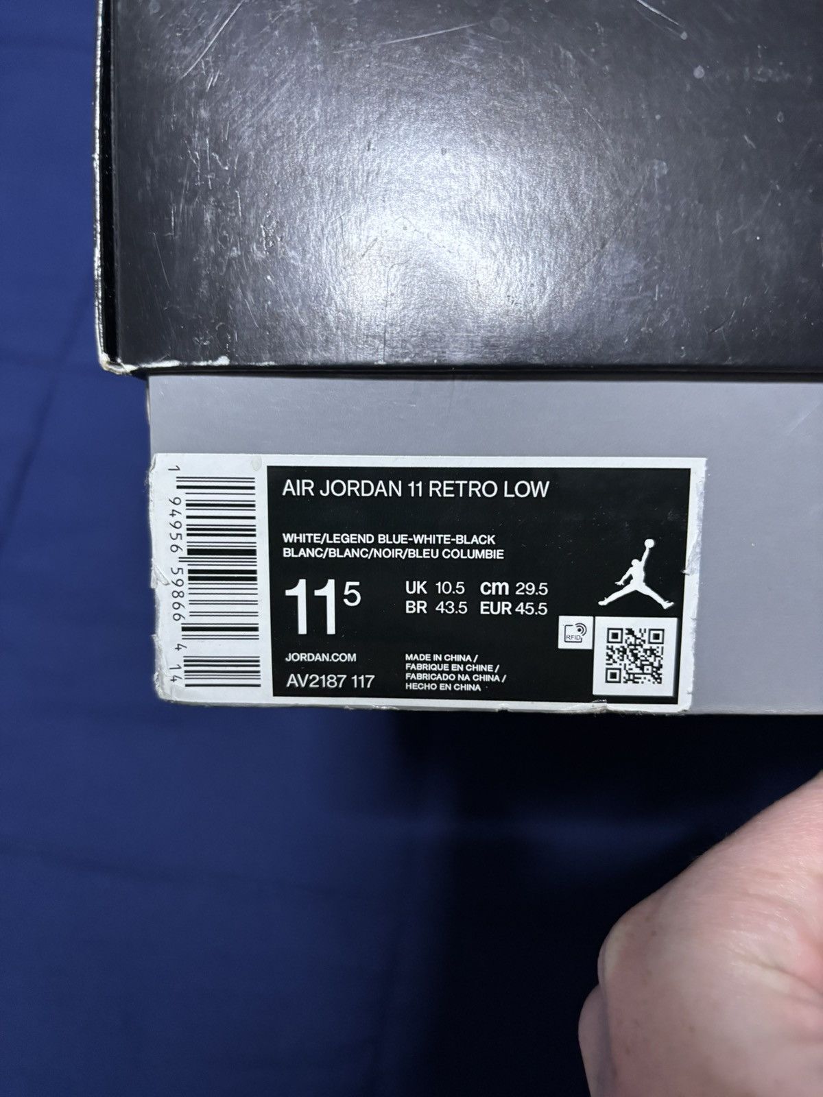 Jordan Brand Jordan 11 Retro Low Legend Blue 2021 Size 11.5 Size US 11.5 / EU 44-45 - 9 Thumbnail