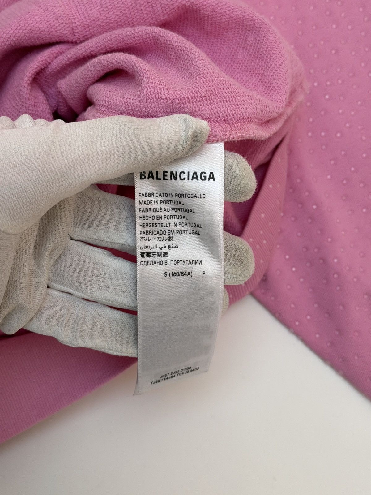Balenciaga Balenciaga All Over Rhinestone Pink Zip Up Hoodie Size US S / EU 44-46 / 1 - 12 Thumbnail