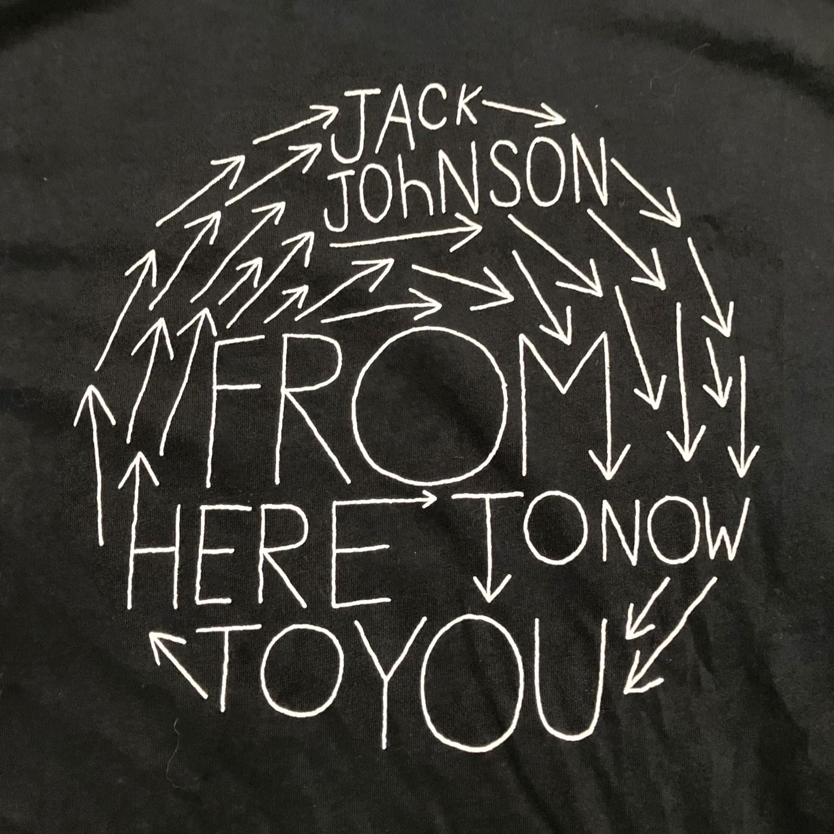 X-LARGE VINTAGE Jack Johnson From Here to Now to You Concert T Shirt Large Black 100% Cotton Mens T-Shirt Short Sleeve Crew Neck Front Printed Size US L / EU 52-54 / 3 - 2 Thumbnail