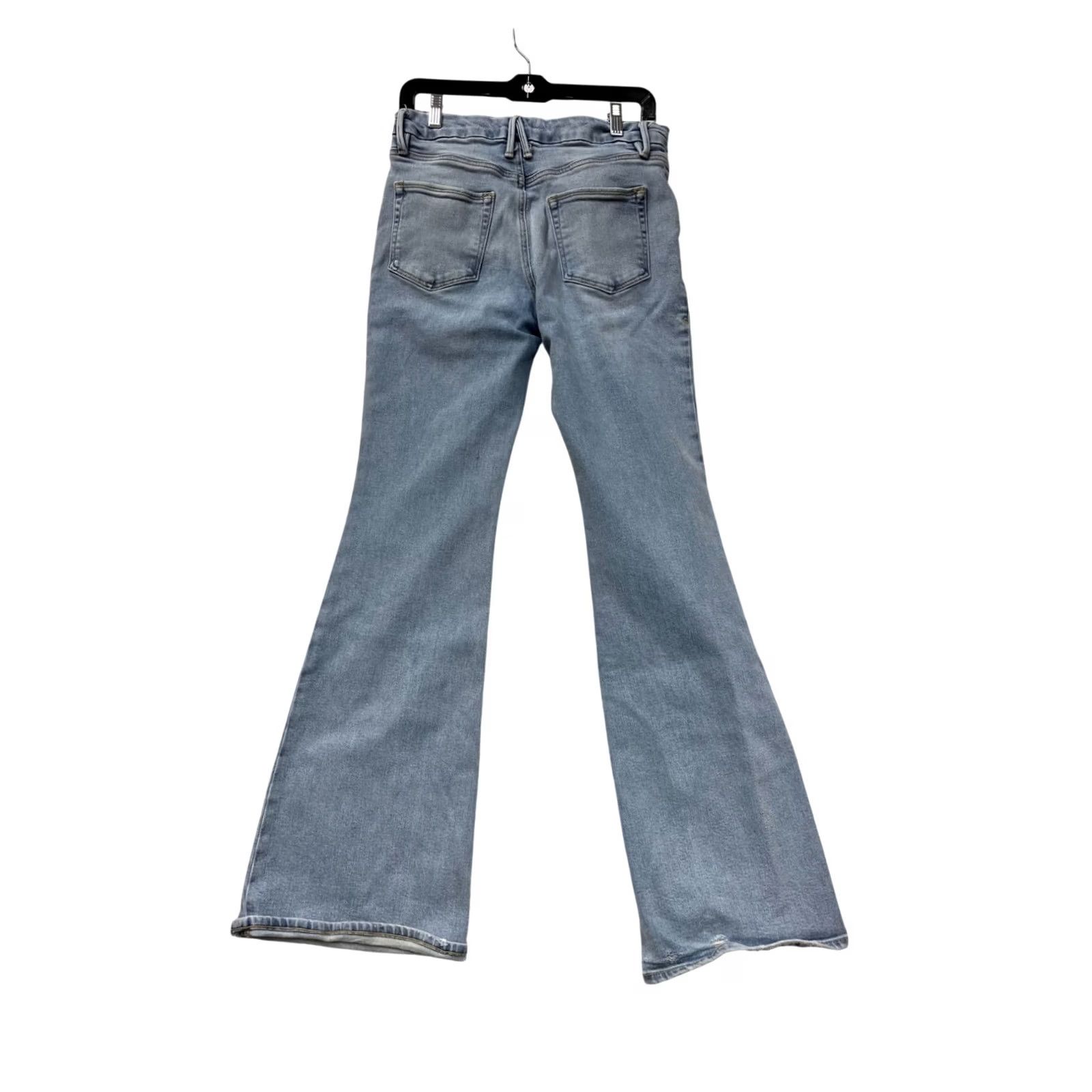 Good American Good American Womens Jeans Flared Light Wash 8 Light Blue 8774 Size 30" / US 8 / IT 44 - 2 Thumbnail