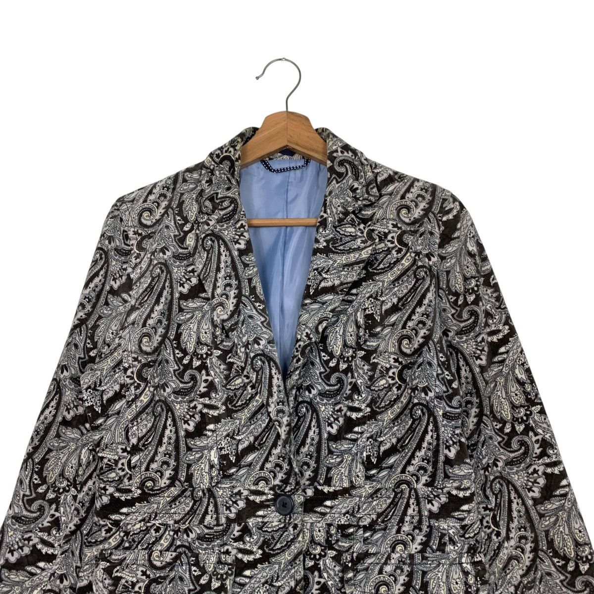 Lands' End LAND’S END Paisley Design Blazer Jacket #2809-C127 Size M / US 6-8 / IT 42-44 - 2 Thumbnail