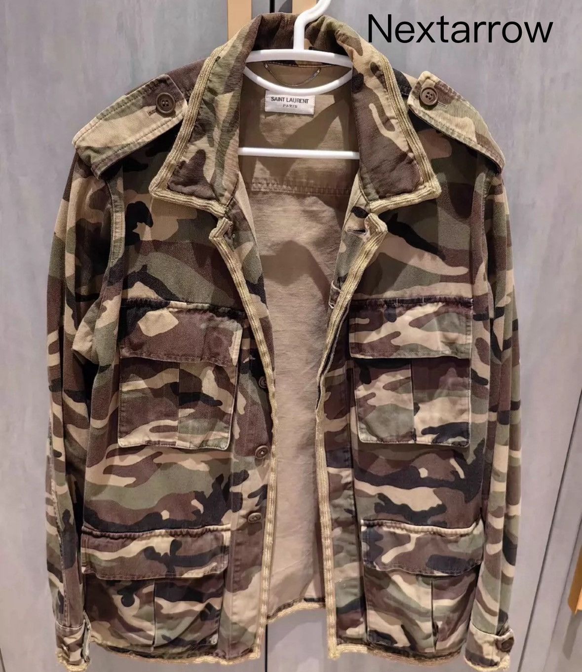 Saint Laurent Paris × Yves Saint Laurent Saint Laurent Paris camouflage jacket 2412-Nextarrow Size US L / EU 52-54 / 3 - 1 Thumbnail
