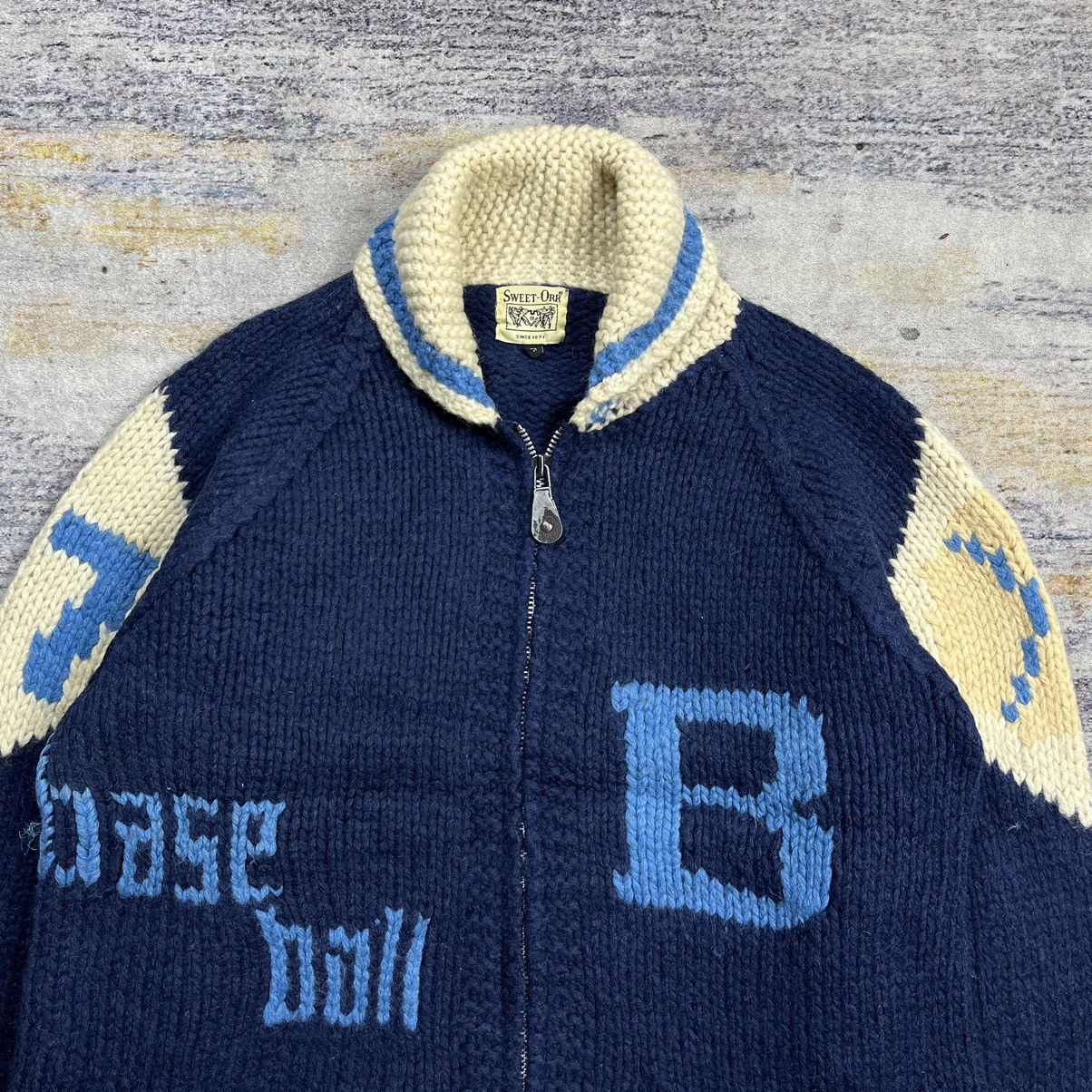 Japanese Brand × Vintage Vintage 90s Sweet-Orr shawl collar cowichan knit sweater Size US M / EU 48-50 / 2 - 3 Thumbnail