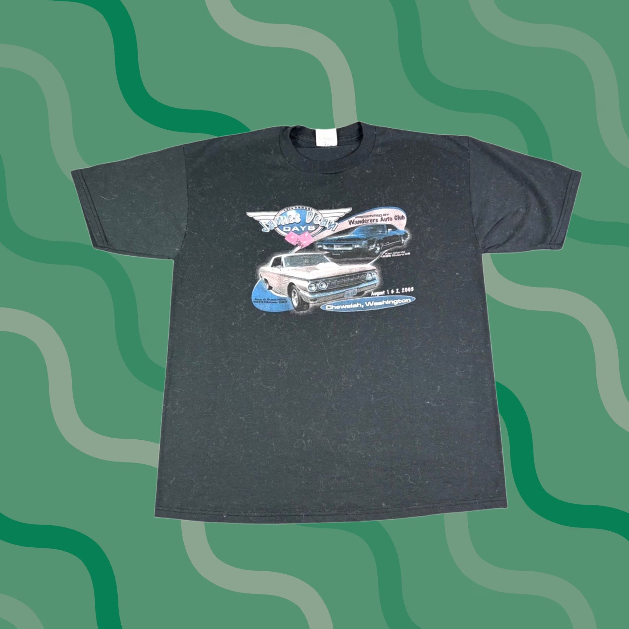 Jerzees VINTAGE Jerzees James Dean Days 2003 Car Show Graphic T-Shirt Black Large Shirt Mens Vintage T-Shirt Car Theme Retro 2000s Size US L / EU 52-54 / 3 - 1 Thumbnail