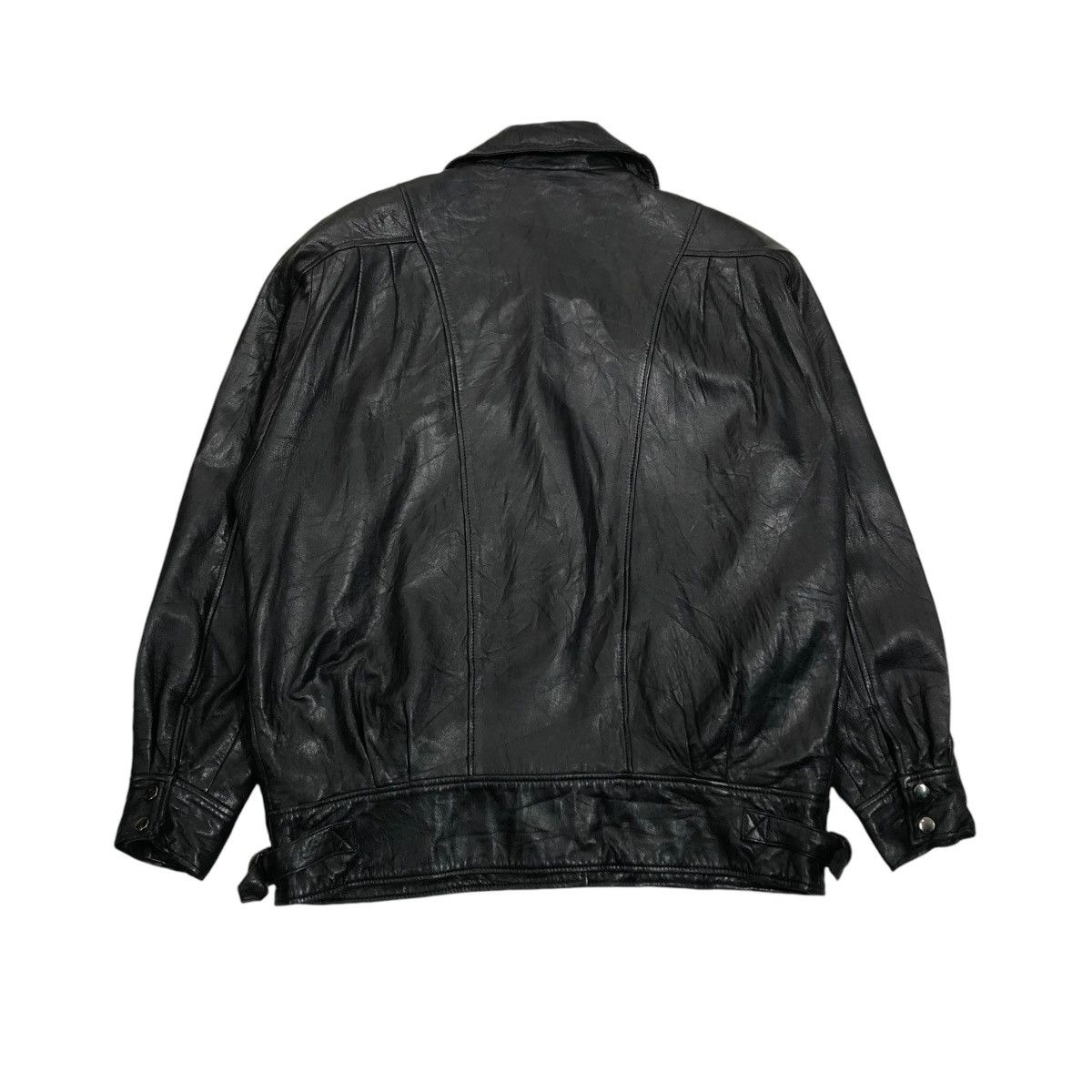 Japanese Brand 🔥VINTAGE BIKER LEATHER JACKET SHYNING HEART ISSEY MIYAKE Size US M / EU 48-50 / 2 - 2 Thumbnail