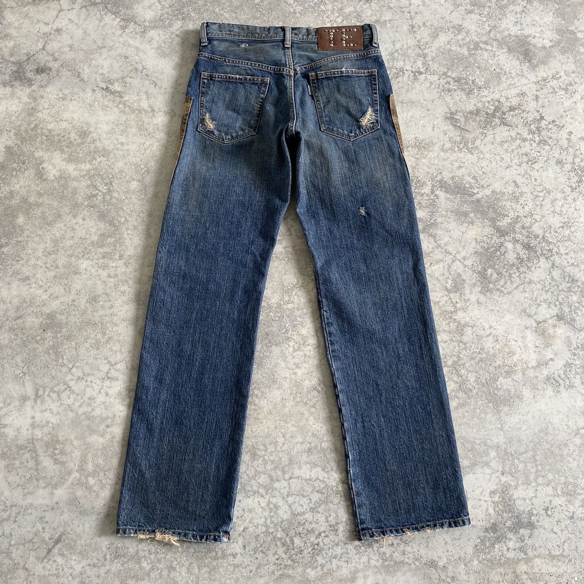 Kiminori Morishita 1990’s Tete Homme Hybrid Camo Double Knee Jeans Size US 29 - 14 Thumbnail