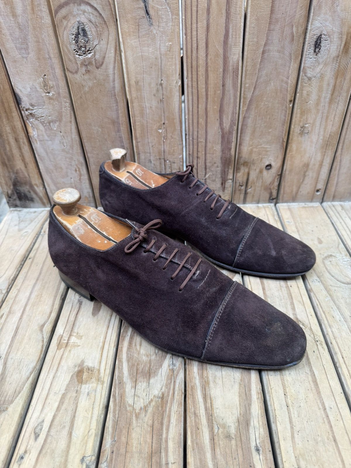 Gucci Gucci brown suede Leather Men's Dress Shoes UK 10.5 EUR 44.5 Size US 11 / EU 44 - 16 Thumbnail