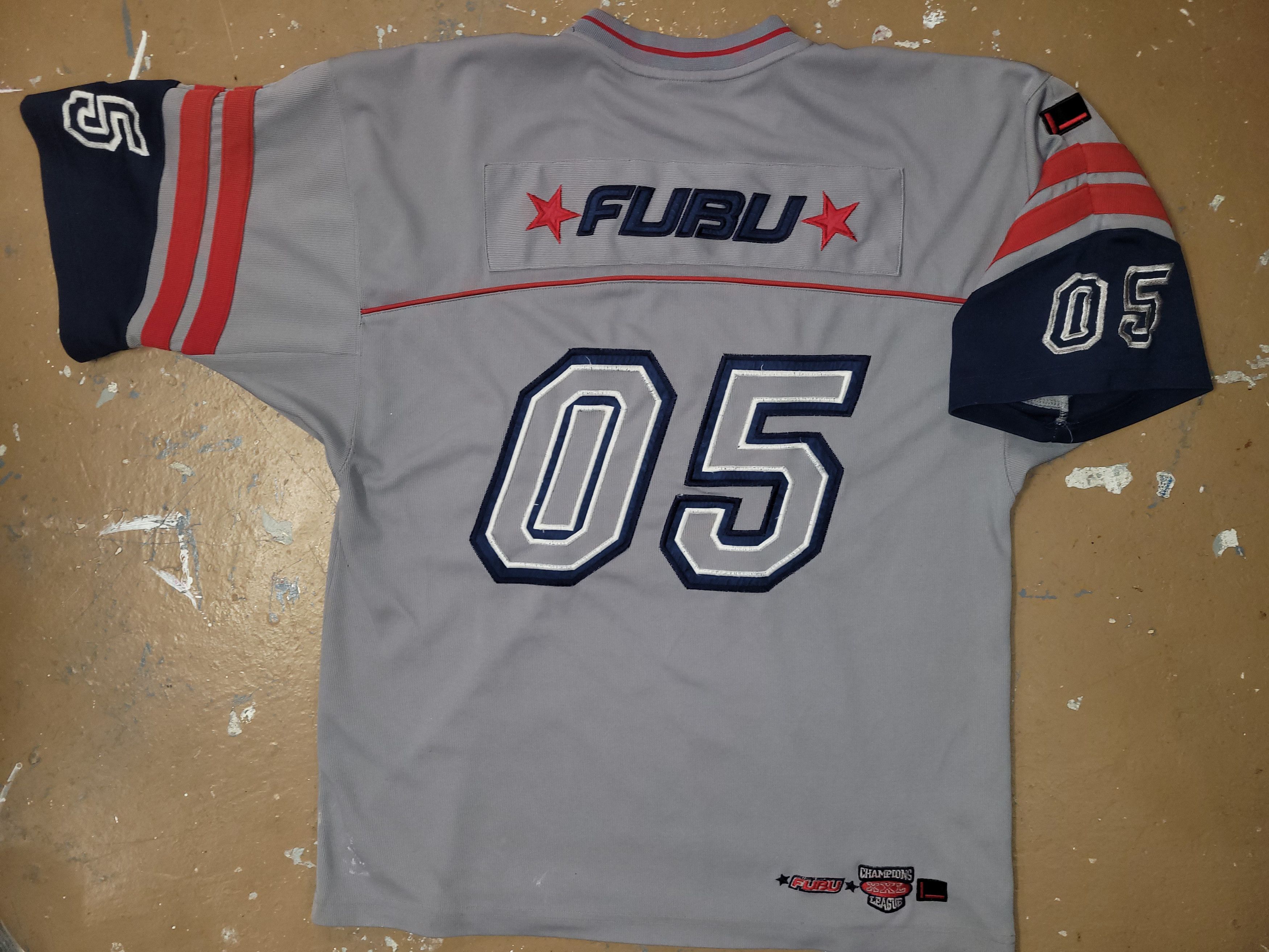 Fubu Vintage Fubu Jersey Large Grey Athleisure Streetwear Y2K Size US L / EU 52-54 / 3 - 2 Thumbnail
