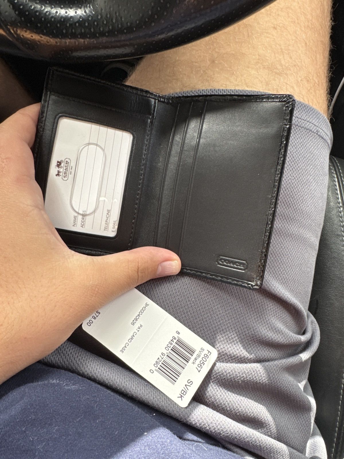 Coach Coach All black wallet Leather Size ONE SIZE - 4 Thumbnail