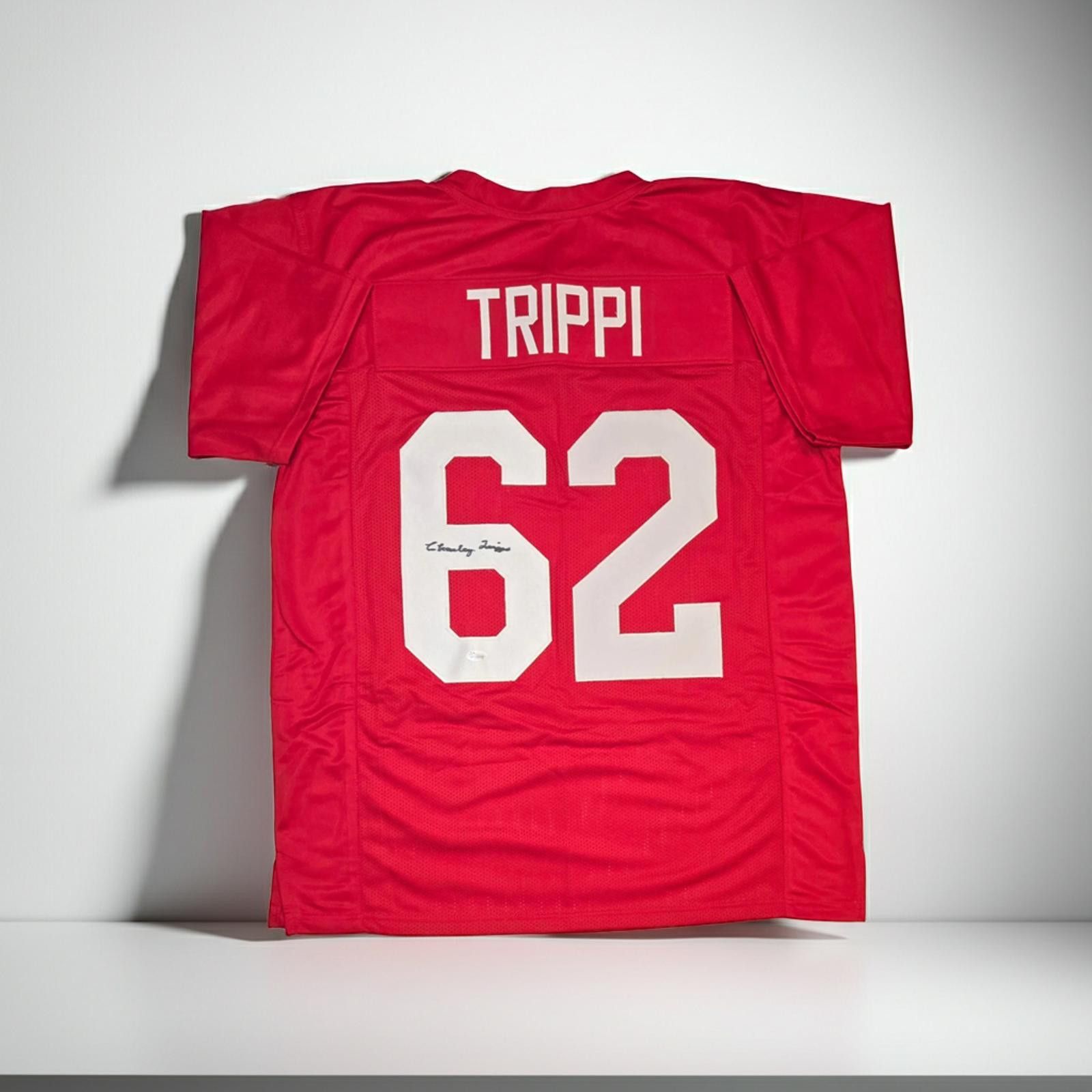 Other Charley Trippi Signed & Inscribed Football Jersey (XL) Size ONE SIZE - 1 Thumbnail