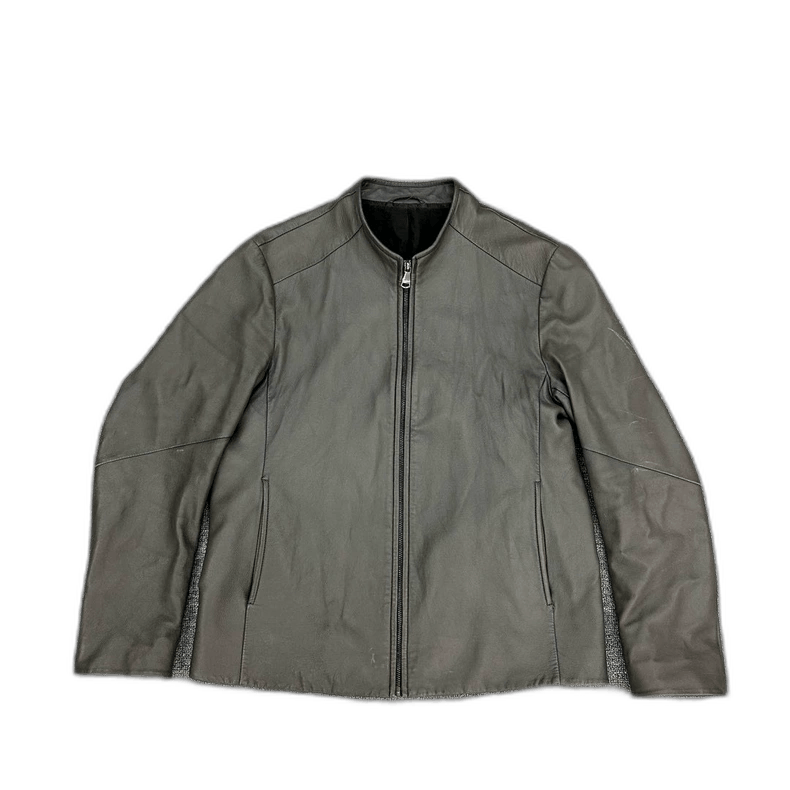 VICUTU Long Sleeve Zip Leather Jacket