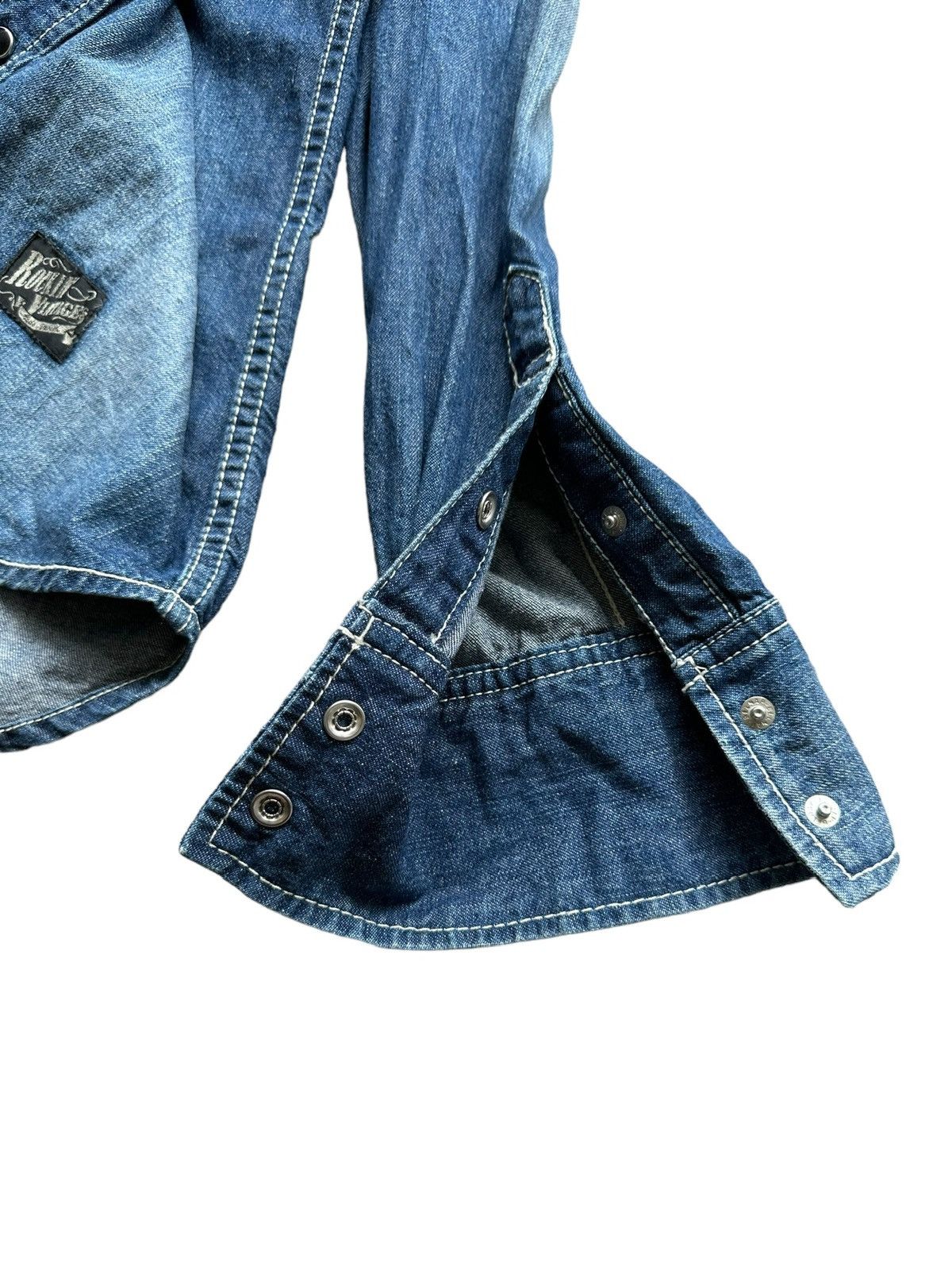 CIVARIZE 🔥Jrock / Vkei🔥2000's Varosh snap button denim shirt Size US M / EU 48-50 / 2 - 7 Thumbnail