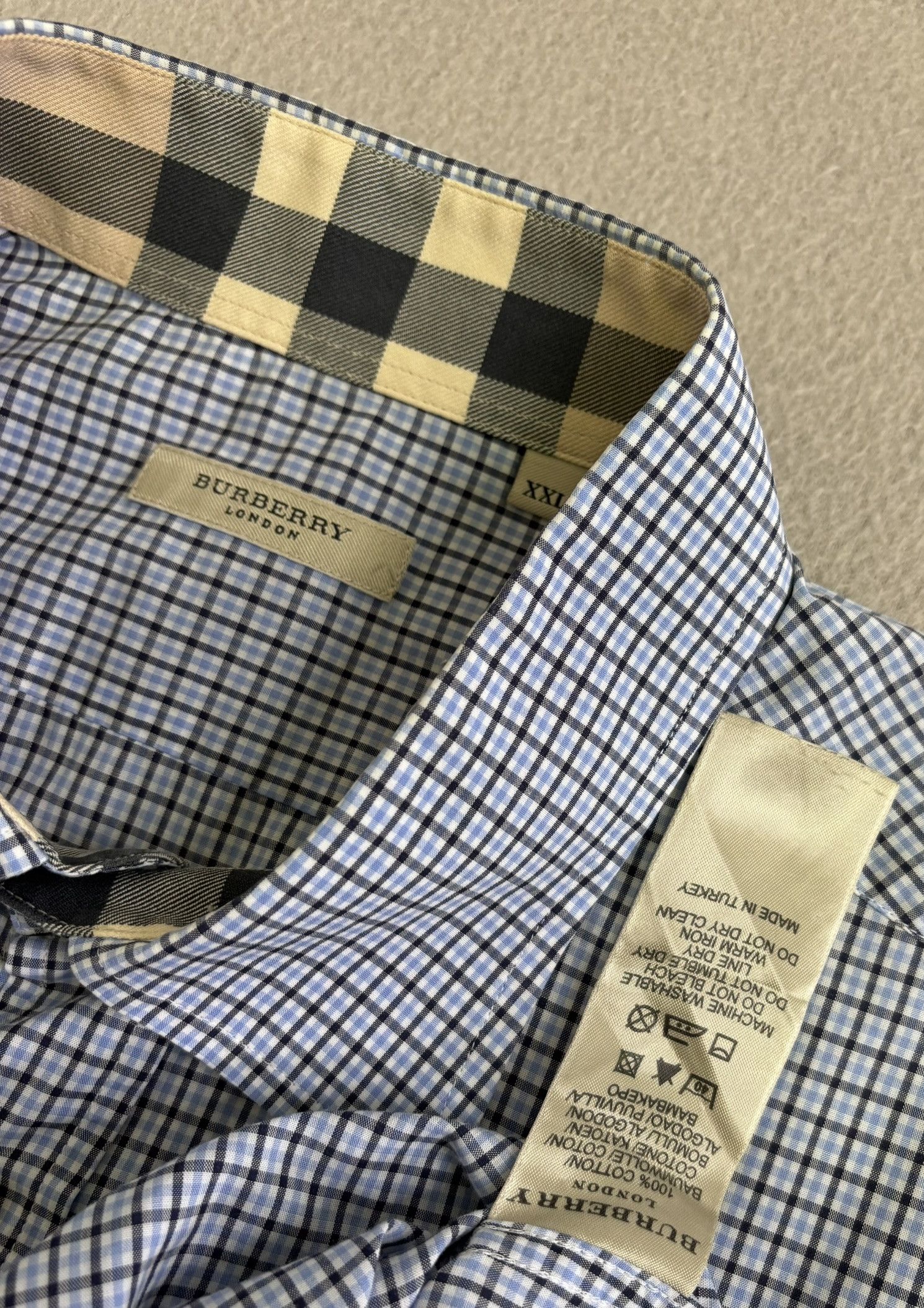 Burberry Burberry Blue Shirt Checkered size XXL Size US XXL / EU 58 / 5 - 11 Thumbnail