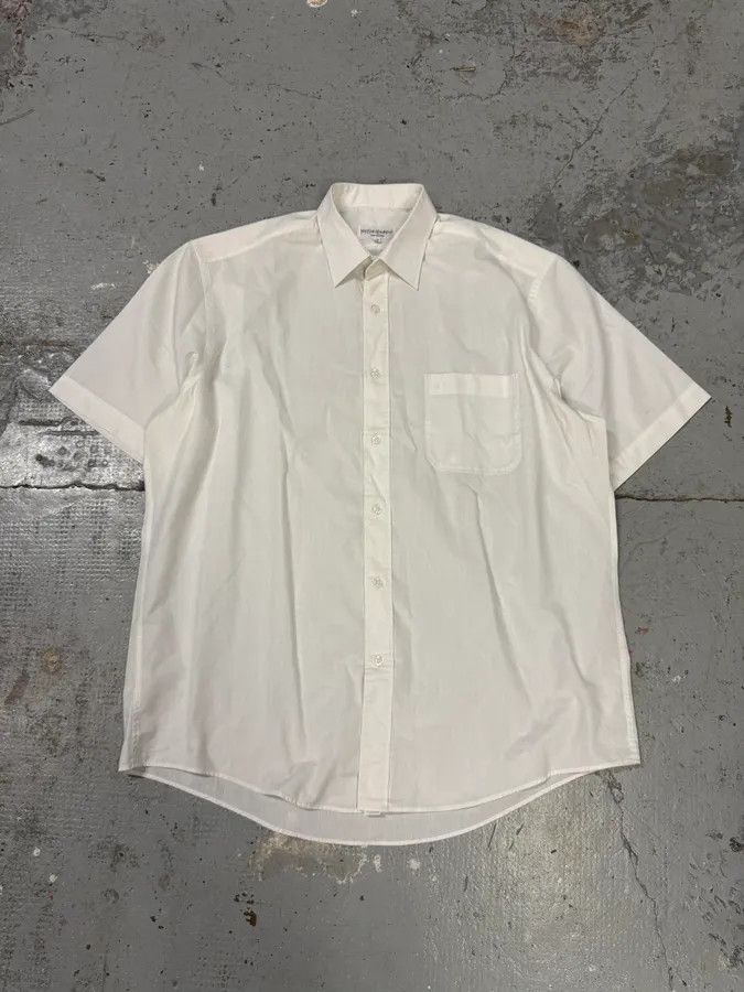 Designer × Vintage × Yves Saint Laurent 1990s Yves Saint Laurent White Short Sleeves Shirt Size US XL / EU 56 / 4 - 1 Thumbnail