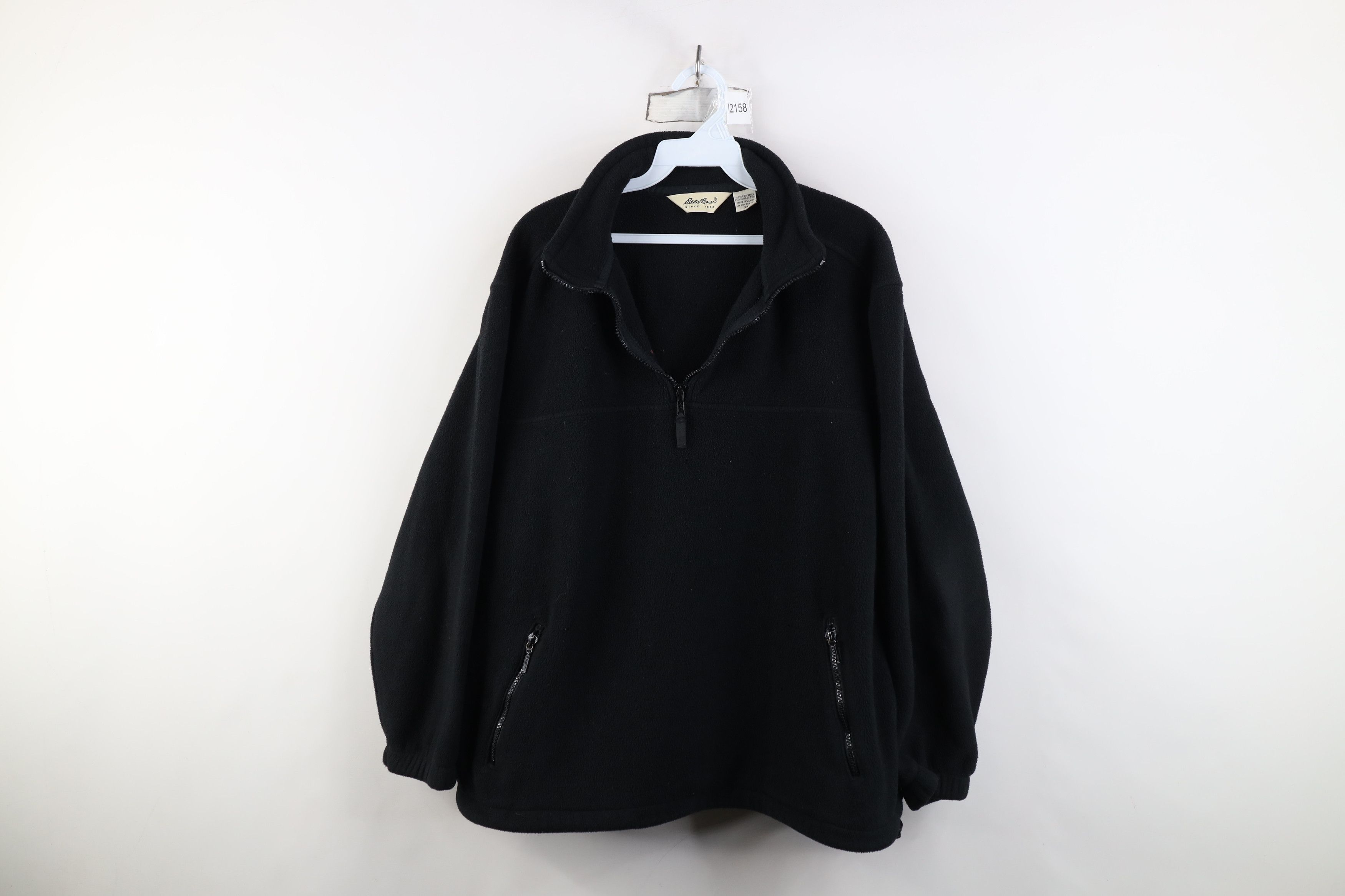 Eddie Bauer Vintage 90s Eddie Bauer Spell Fleece Half Zip Sweater Black Size XL / US 12-14 / IT 48-50 - 1 Thumbnail
