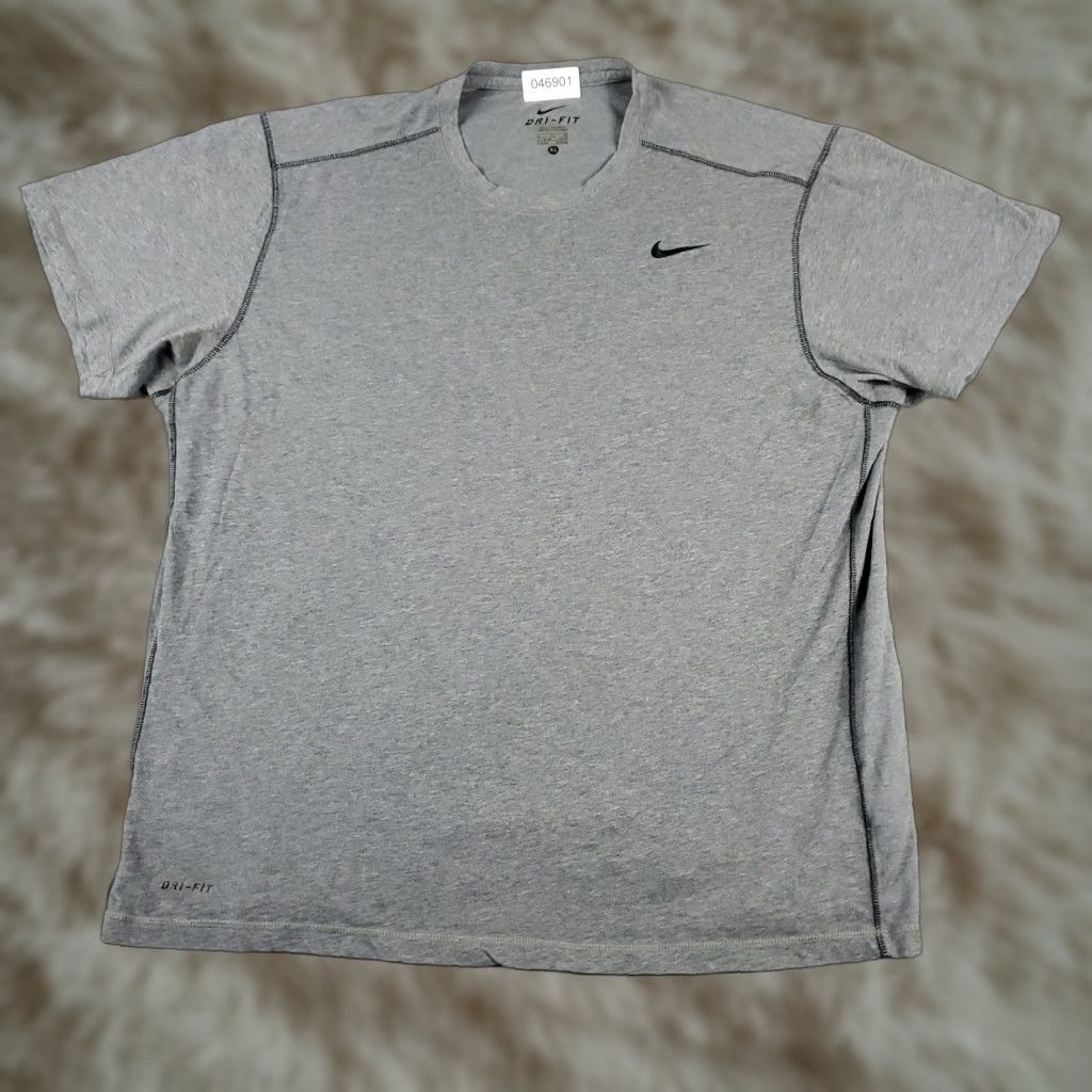 Nike Nike T Shirt Mens XL Gray Swoosh Casual Short Sleeve Crew Neck Cotton Blend Nike Logo Shirt Adult X-Large Gray Mens Size US XL / EU 56 / 4 - 1 Thumbnail