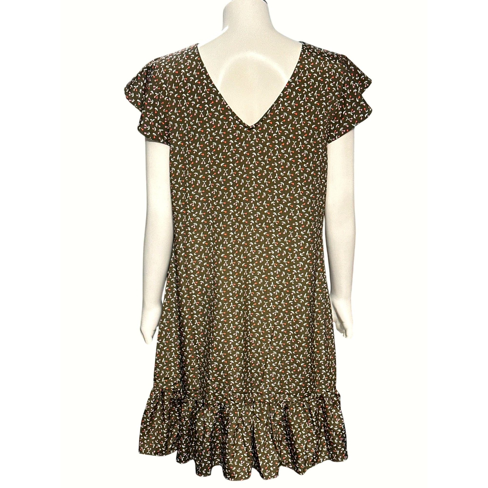 Other CCC Vintage Style Floral Print Dress Ruffle Hem Cap Sleeves Size S / US 4 / IT 40 - 3 Thumbnail