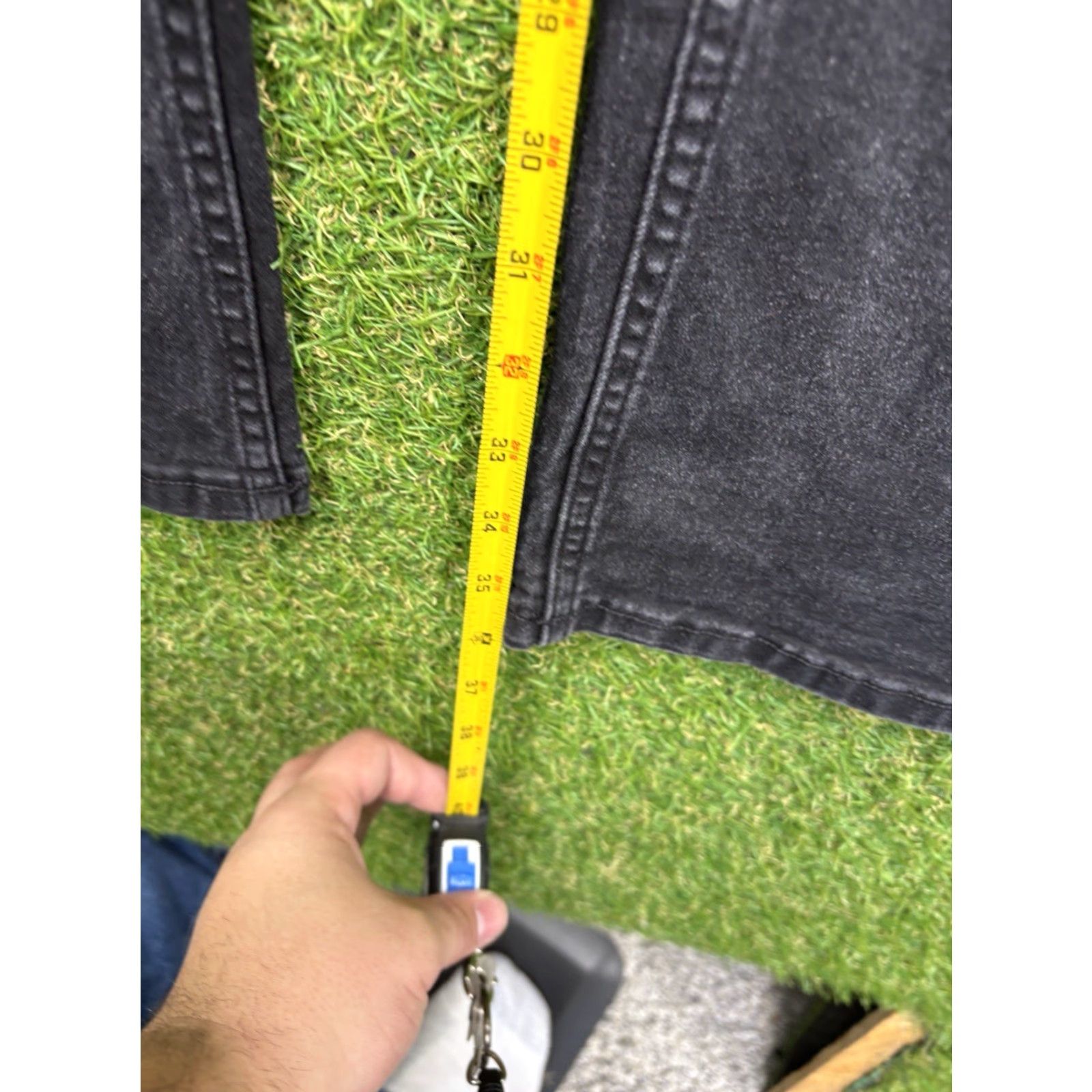 The Perfect Jean NYC Jeans Mens 36x36 Slim Thick Black Denim Stretch Flex Mid Rise 5-Pocket Style Straight