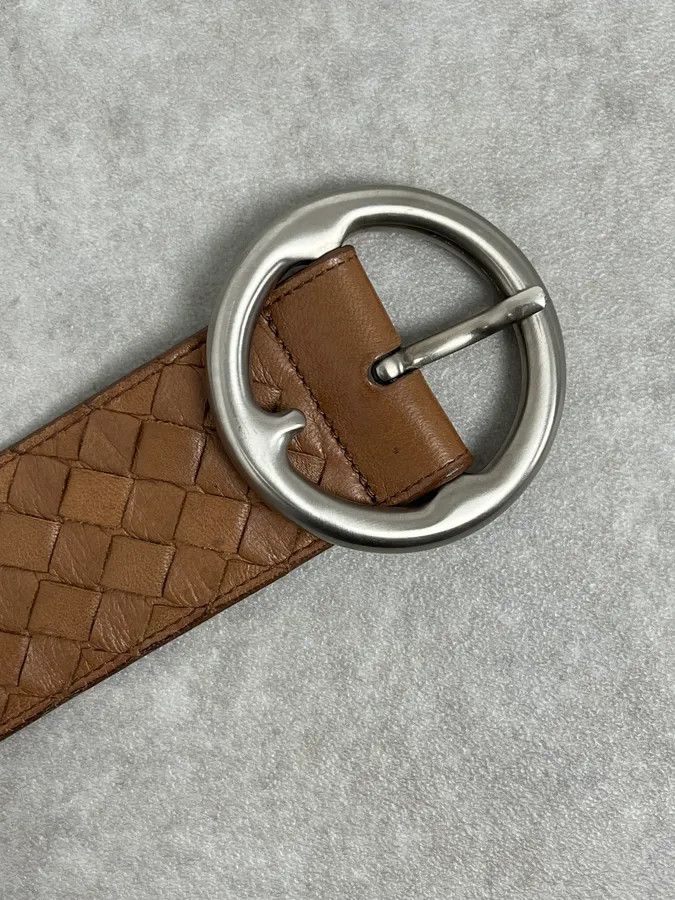 Bottega Veneta Bottega Veneta Brown Woven Leather Belt Size ONE SIZE - 6 Thumbnail