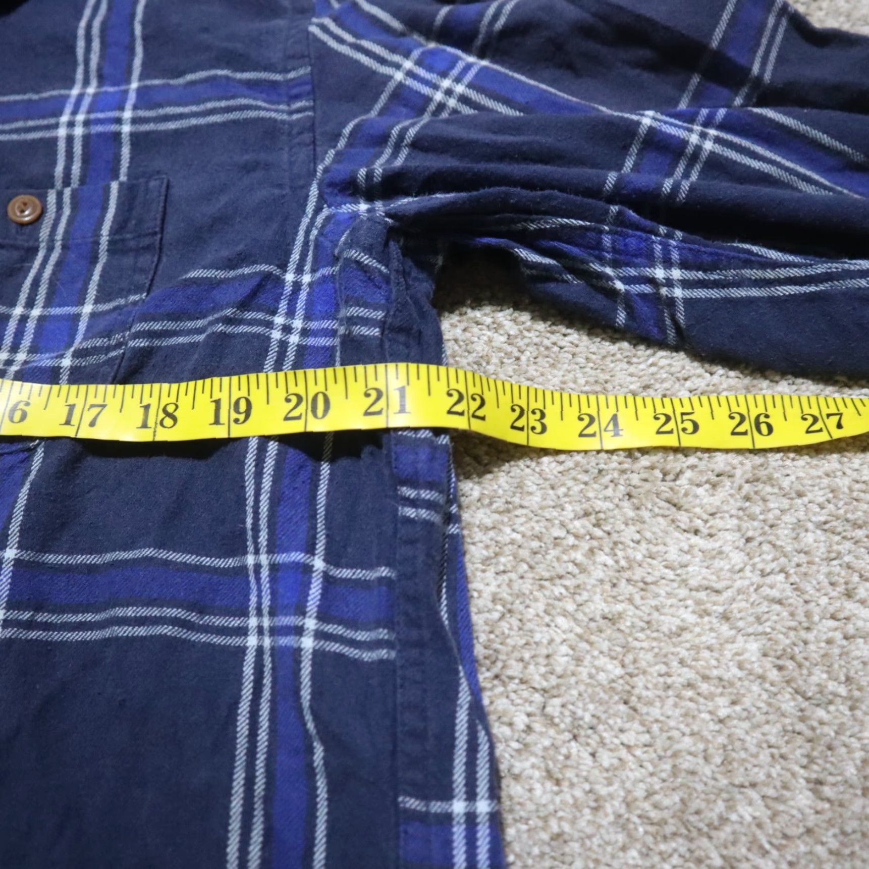 Old Navy VINTAGE Old Navy Shirt Blue Plaid Long Sleeve Button-Down Mens L Blue Button-Up Embroidered Pockets Outdoor 90s Theme Size US L / EU 52-54 / 3 - 6 Thumbnail