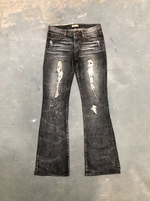 Hysteric Glamour G.O.A Flare Distressed Denim | Grailed