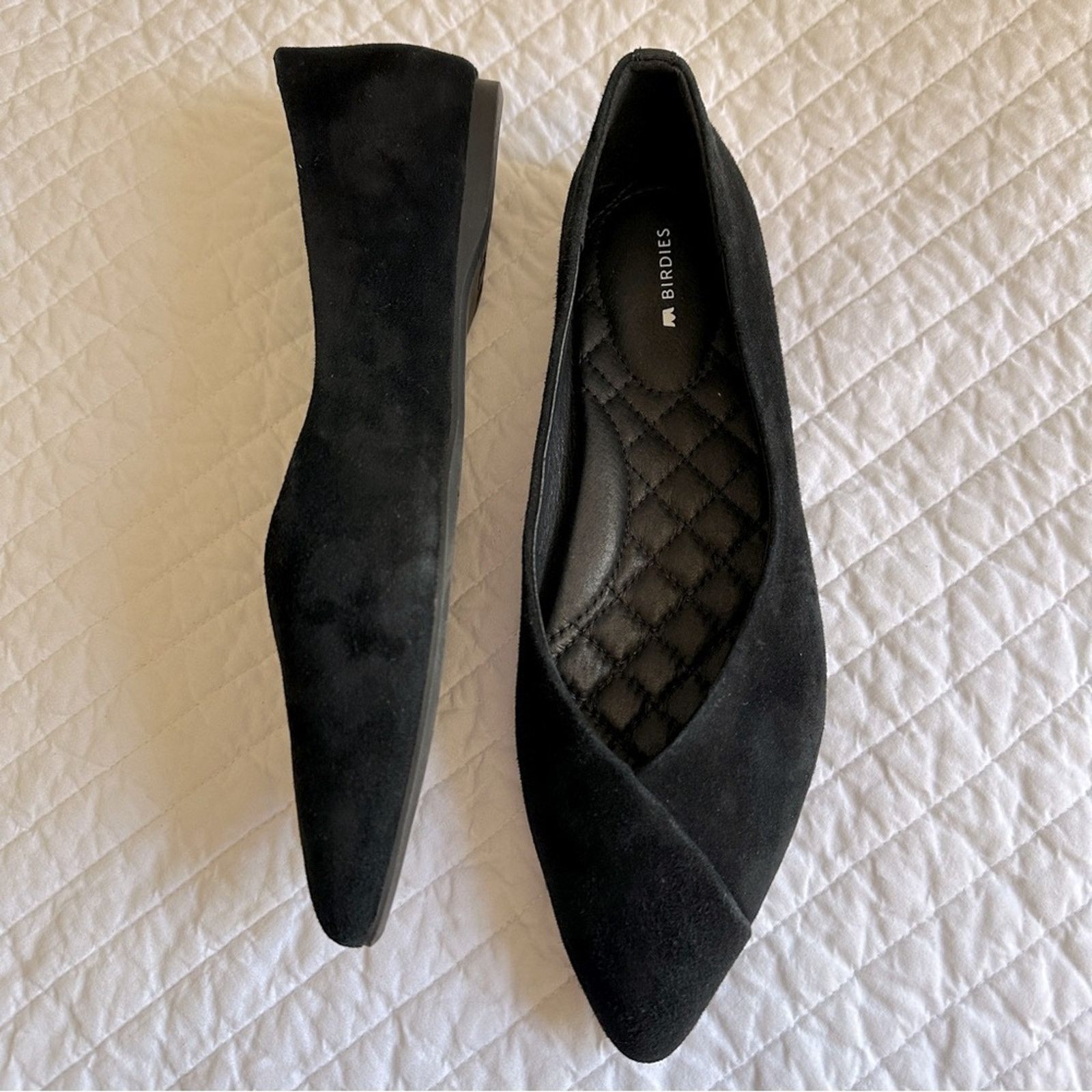 Other BIRDIES The Goldfinch Pointed Toe Ballet Flats Black Suede 9 Size US 9 / IT 39 - 6 Thumbnail