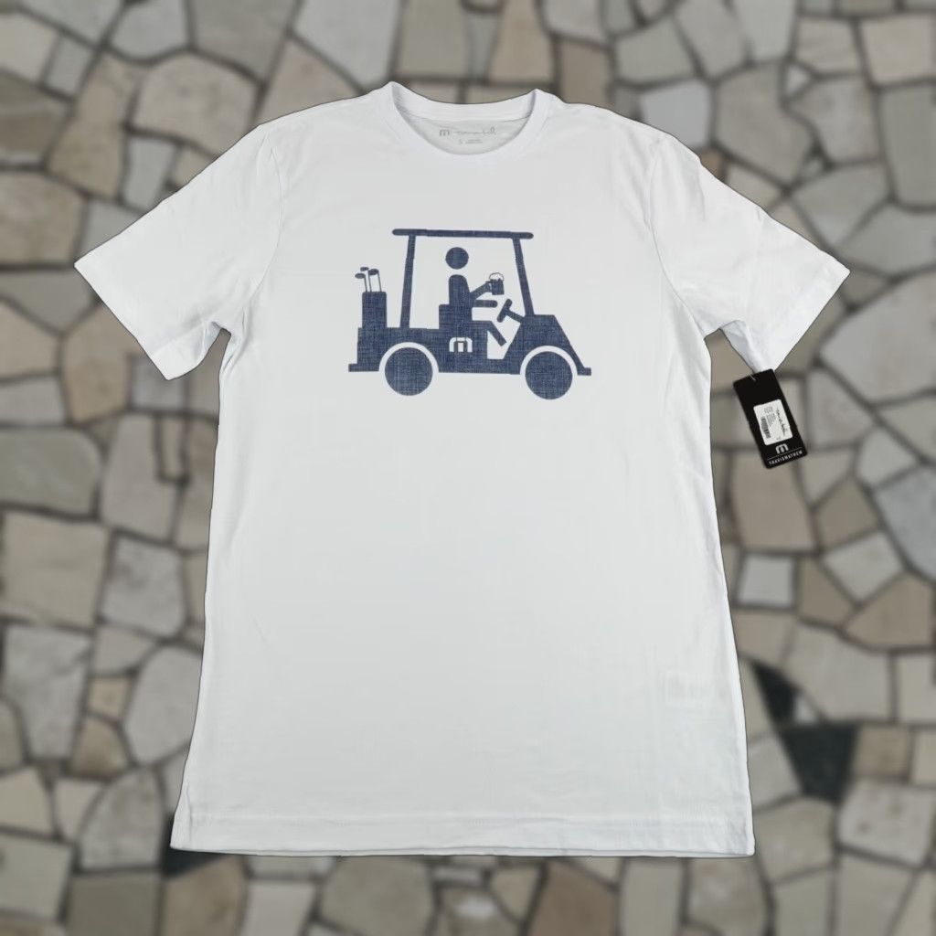 TravisMathew Travis Mathew Shirt Mens Small White Golf Cart Mapes Tee NEW Size US S / EU 44-46 / 1 - 1 Thumbnail