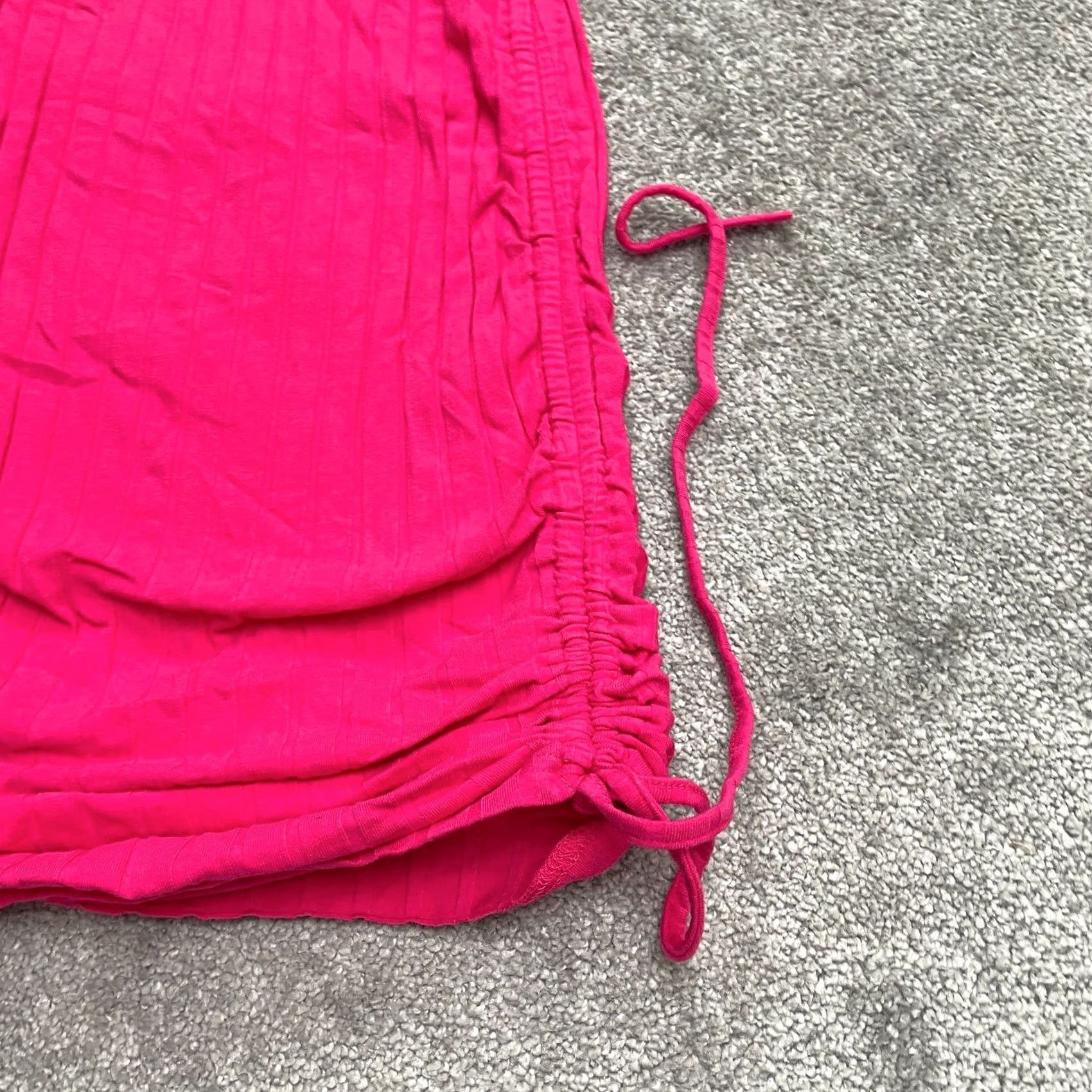 Shein Shein Ruched Ribbed Knit Bodycon Long Dress Womens Small Pink Casual Stretch Size S / US 4 / IT 40 - 5 Thumbnail