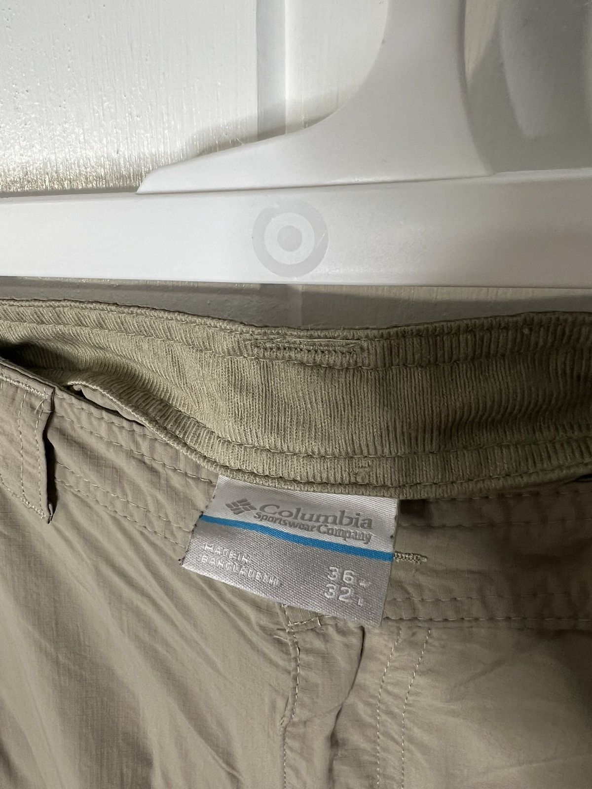 Columbia Columbia Cargo Khaki Nylon Pants 36 x 32 Men Size US 36 / EU 52 - 4 Thumbnail