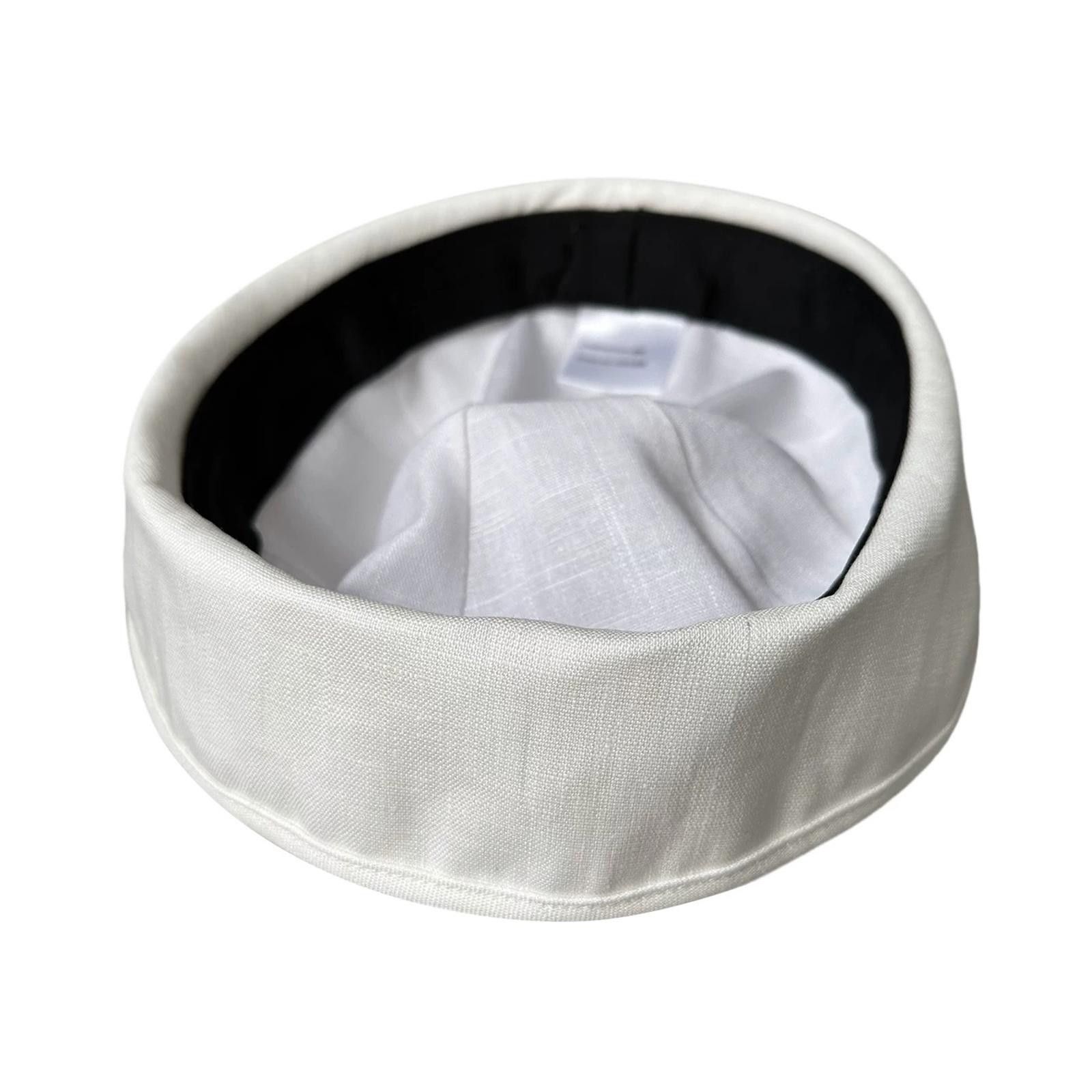 Japanese Brand Retro Wht Linen Beret Sailor Hat – Y2K French Girl Aesthetic Size ONE SIZE - 8 Thumbnail