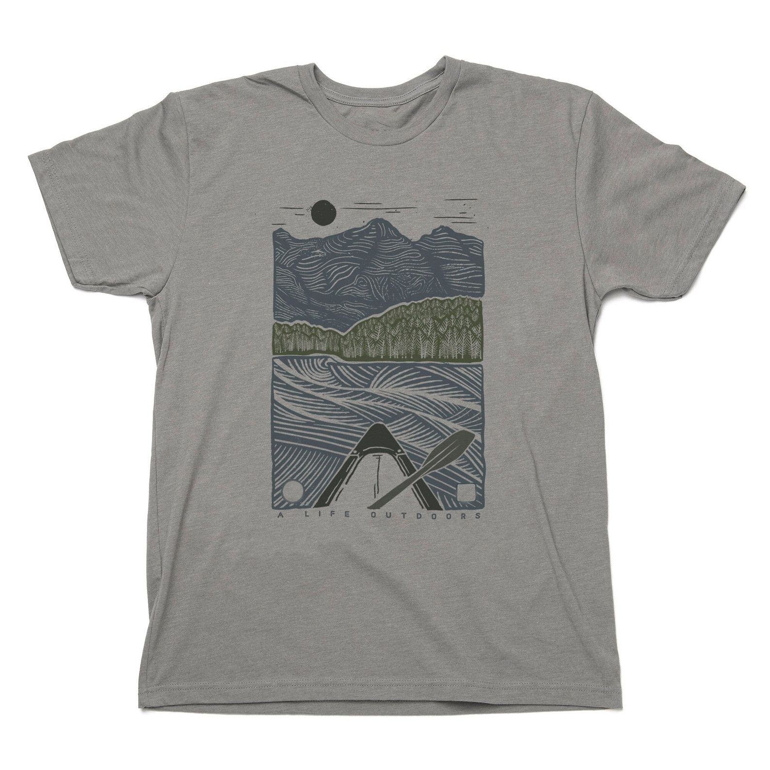Designer × Vintage A Life Outdoors Men's T-Shirt – Nature Graphic Tee Size US S / EU 44-46 / 1 - 1 Thumbnail