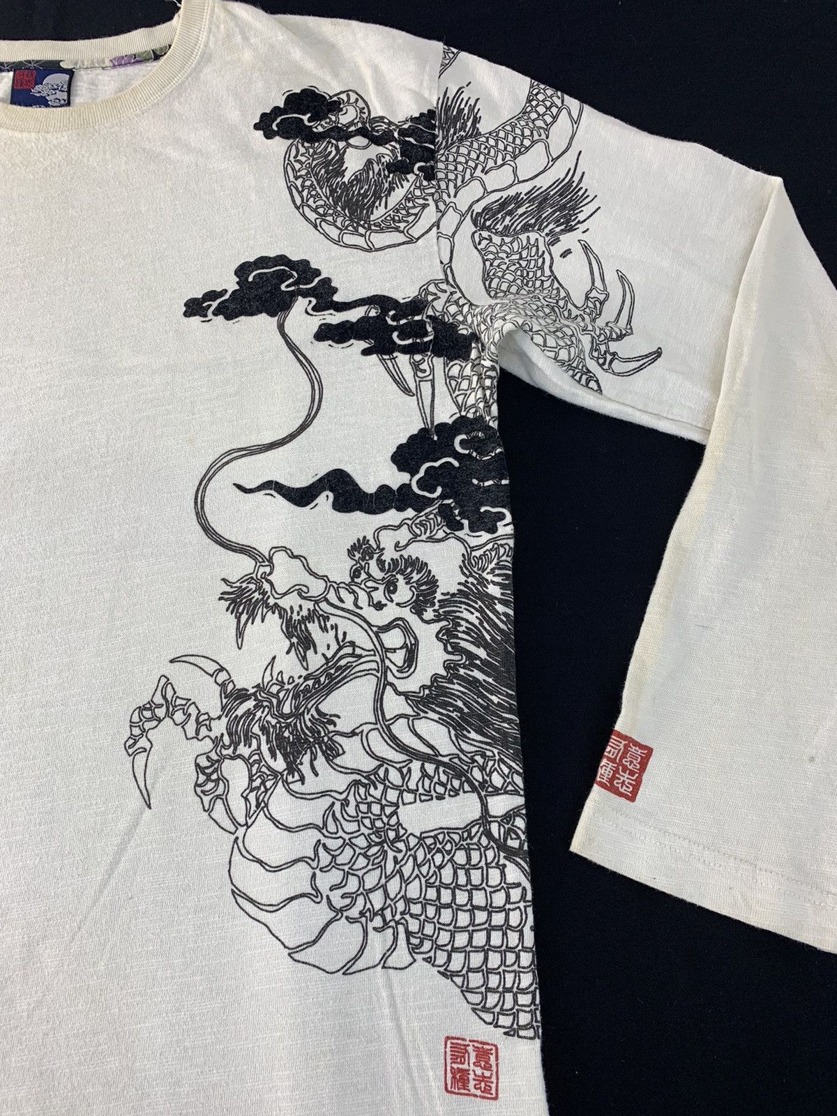 Japanese Brand Vtg Japanese Sukajan Dragon Tatoo Longsleeve Crewneck Tee Size US L / EU 52-54 / 3 - 5 Thumbnail