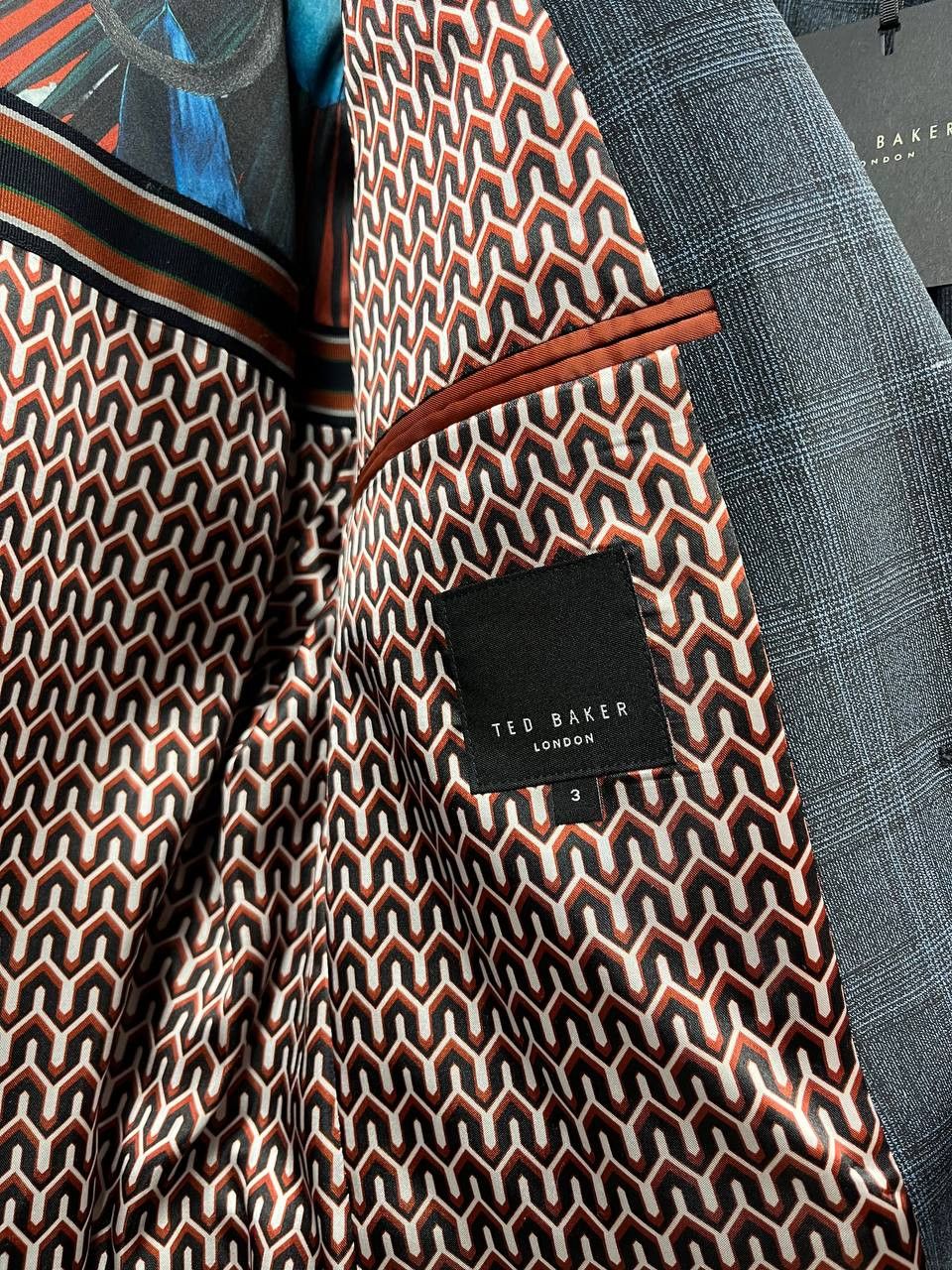 Ted Baker Ted Baker London Men's Blue Plaid Wool Blend Suit Size 3 Size 38R - 10 Thumbnail