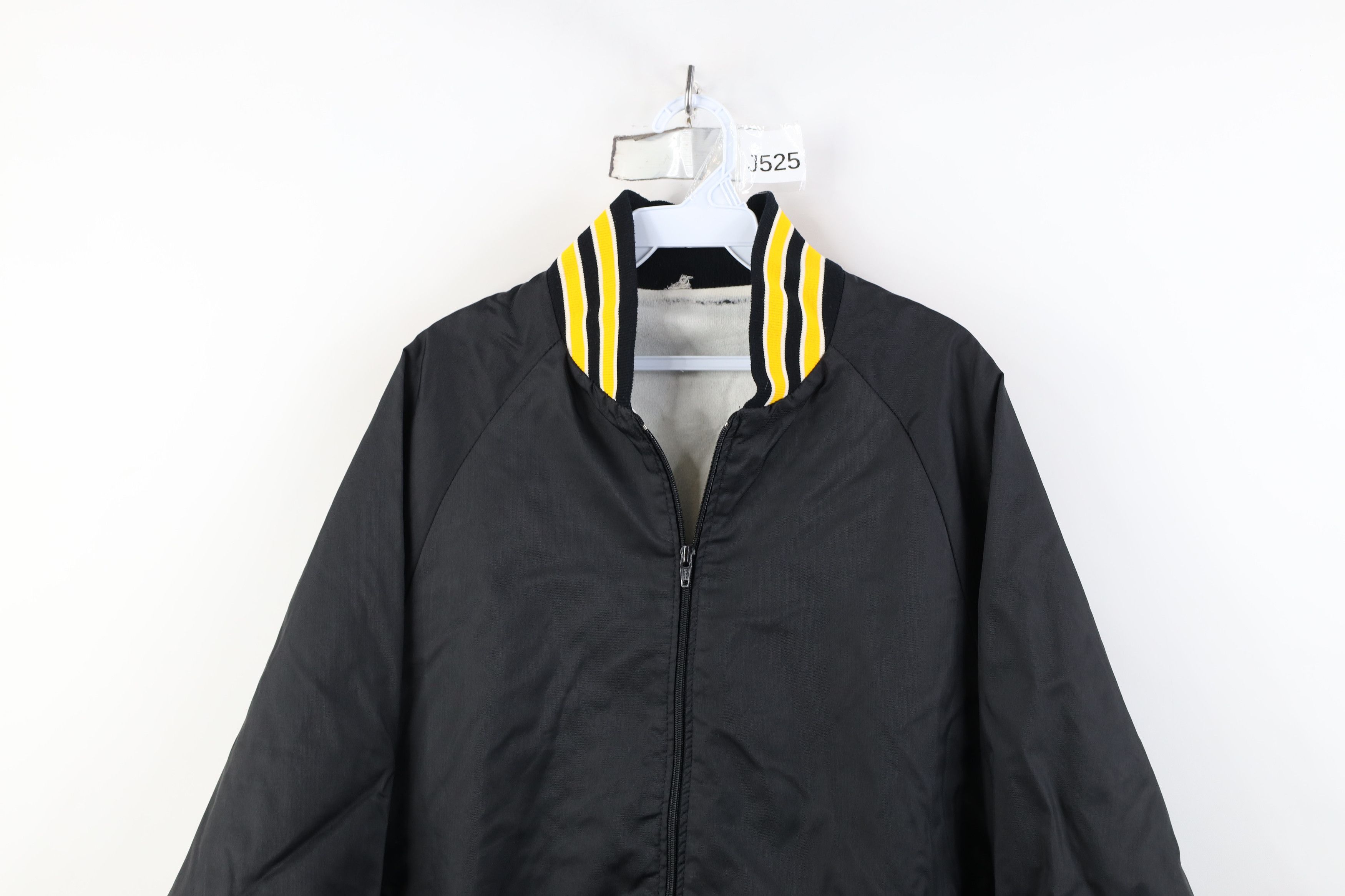 Vintage Vintage 80s 90s Streetwear Lined Satin Bomber Jacket Striped Size US XL / EU 56 / 4 - 2 Thumbnail