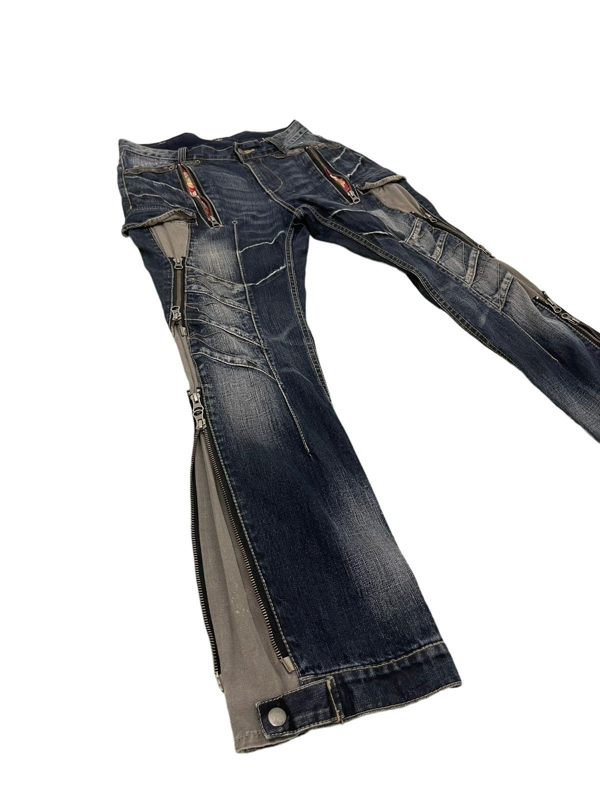 PPFM Slim Jeans PPFM Japan Multizipped Faded 8🟦4 Size US 32 / EU 48 - 1 Thumbnail