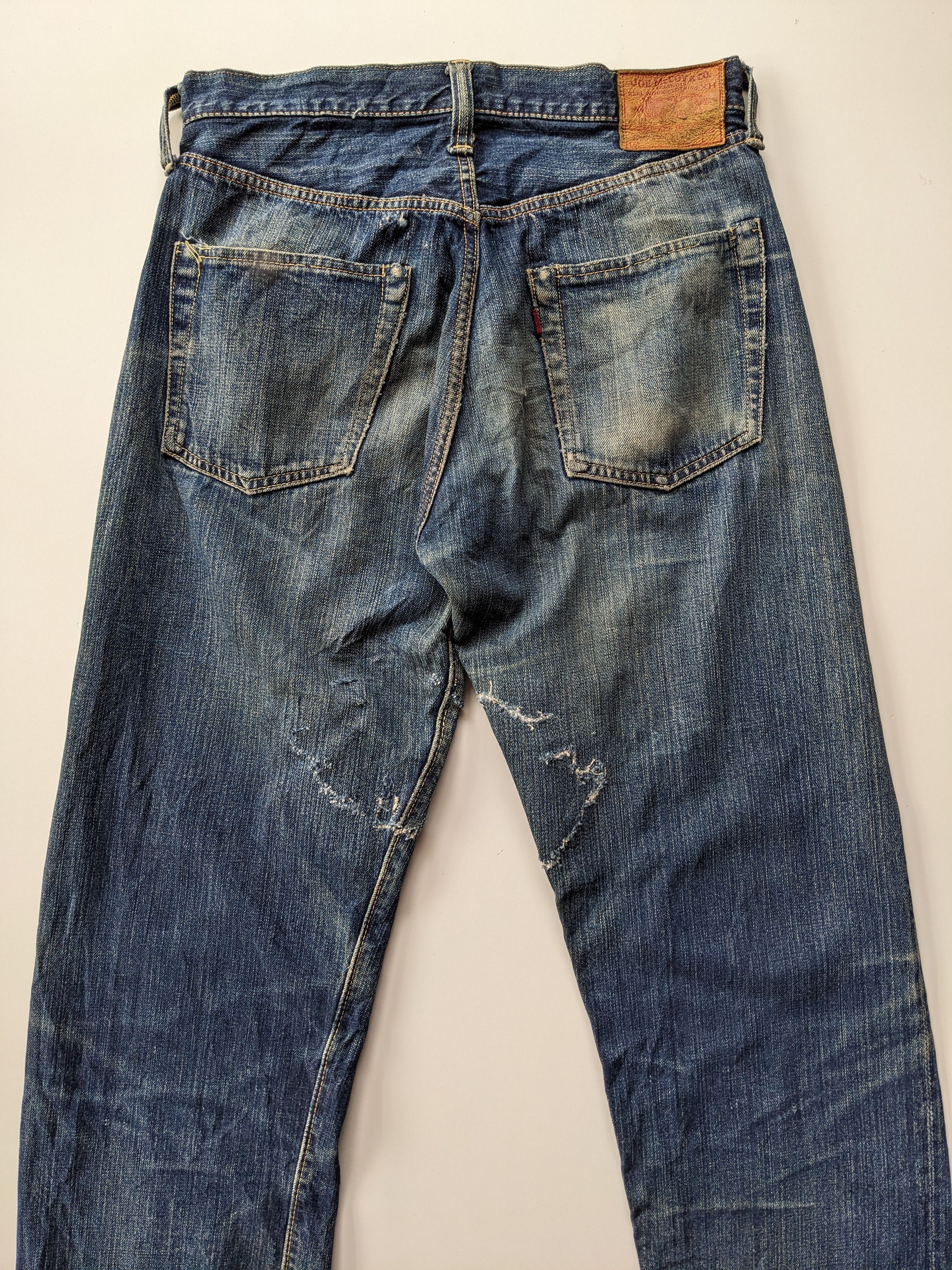 The Real McCoy's Joe Mccoy distressed selvedge jeans Size US 30 / EU 46 - 3 Thumbnail