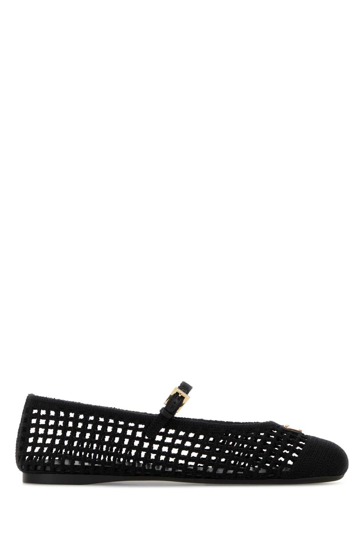 Prada Black Crochet Ballerinas Size US 5 / IT 35 - 1 Thumbnail