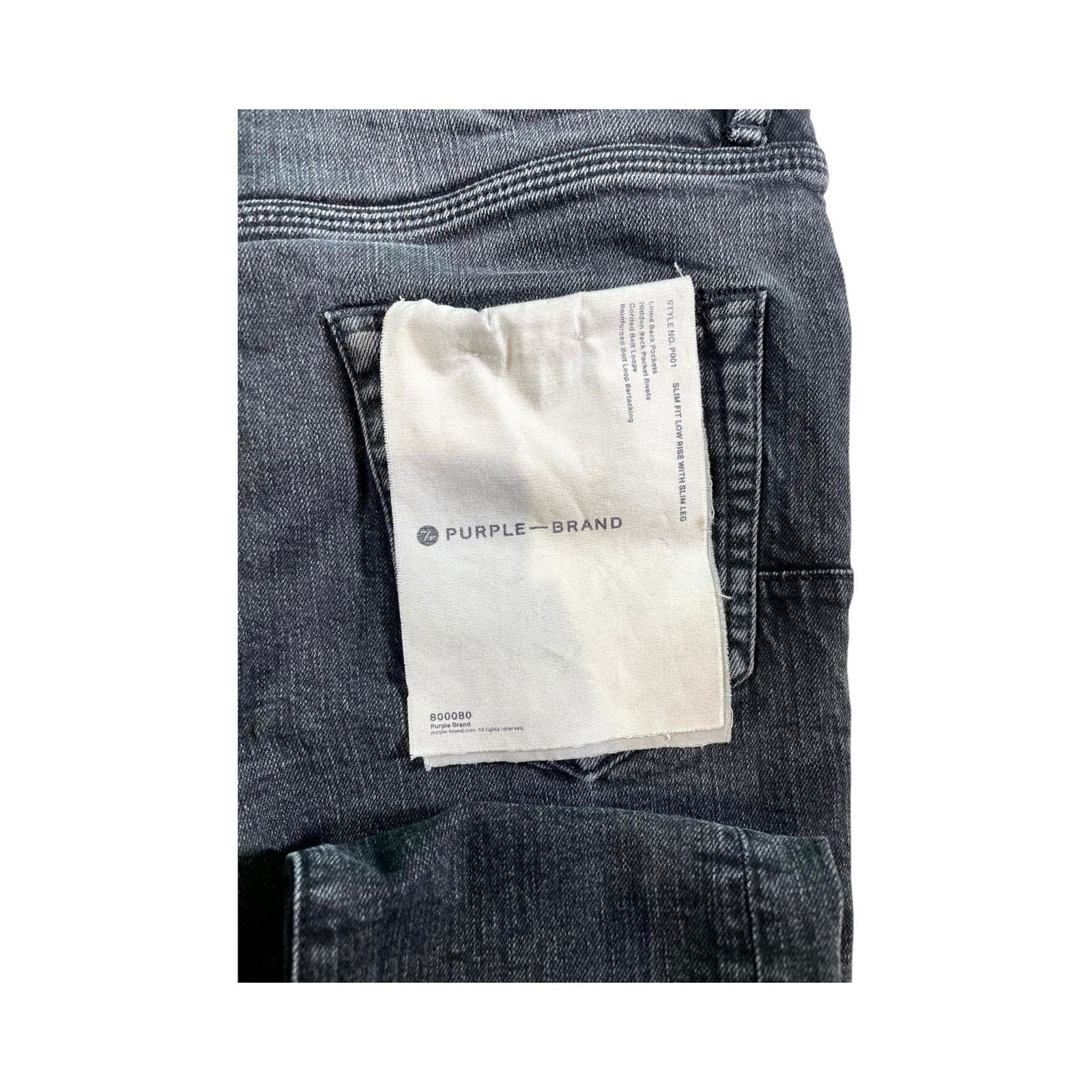 Purple Brand Purple Brand Black Wash Jeans Size US 32 / EU 48 - 3 Thumbnail