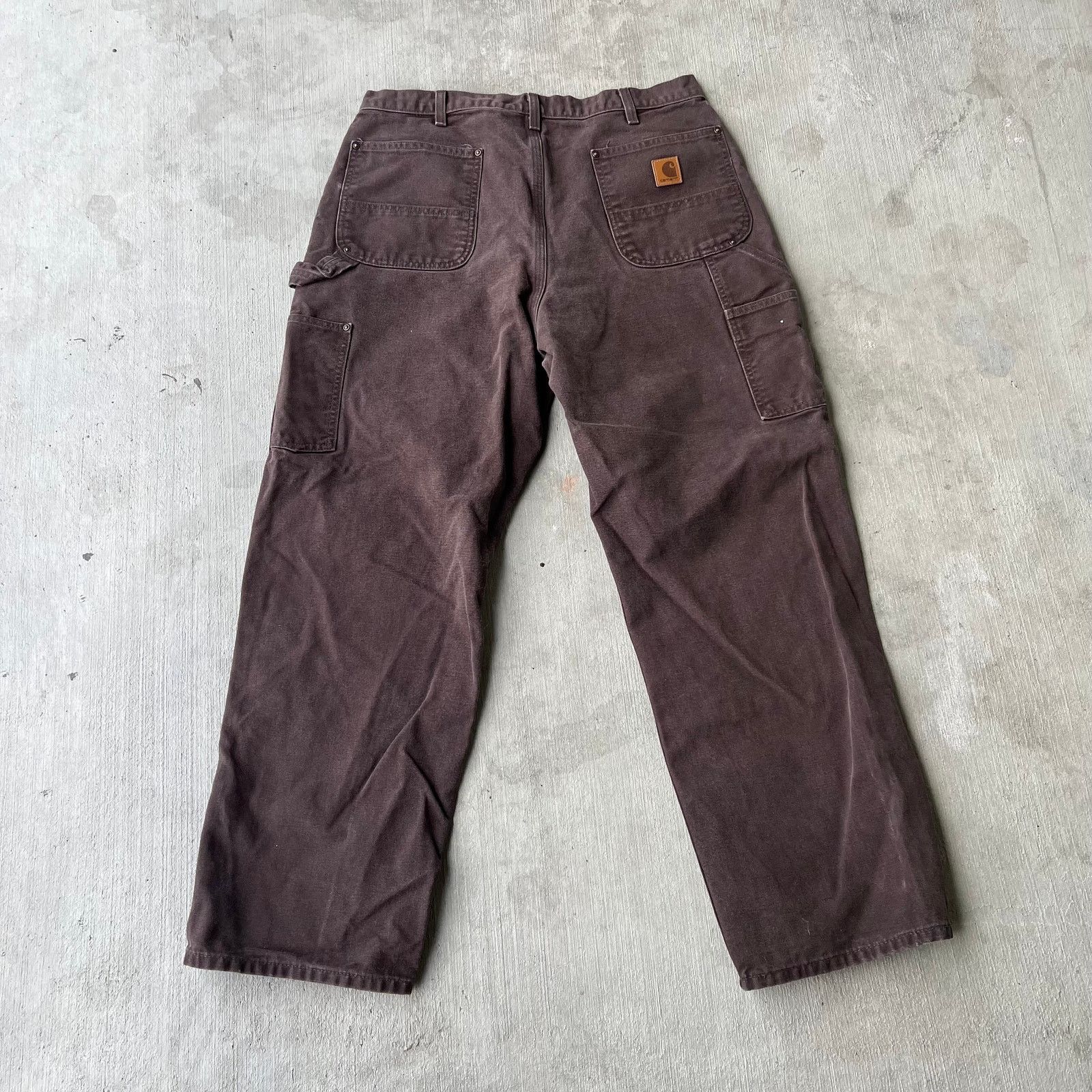 Carhartt × Vintage Carhartt brown double knee work wear carpenter pants Size US 35 - 5 Thumbnail
