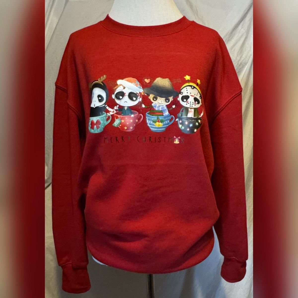 Other Halloween Meets Christmas, Rust, Oversized Sweatshirt Size ONE SIZE - 4 Thumbnail