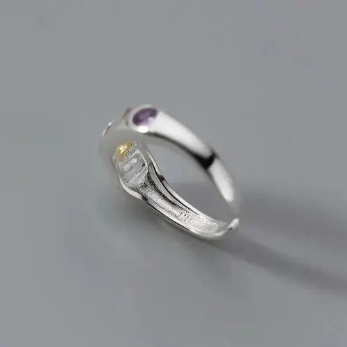 Ring Of Fire Multicolor Stone Adjustable Ring Size ONE SIZE - 3 Thumbnail