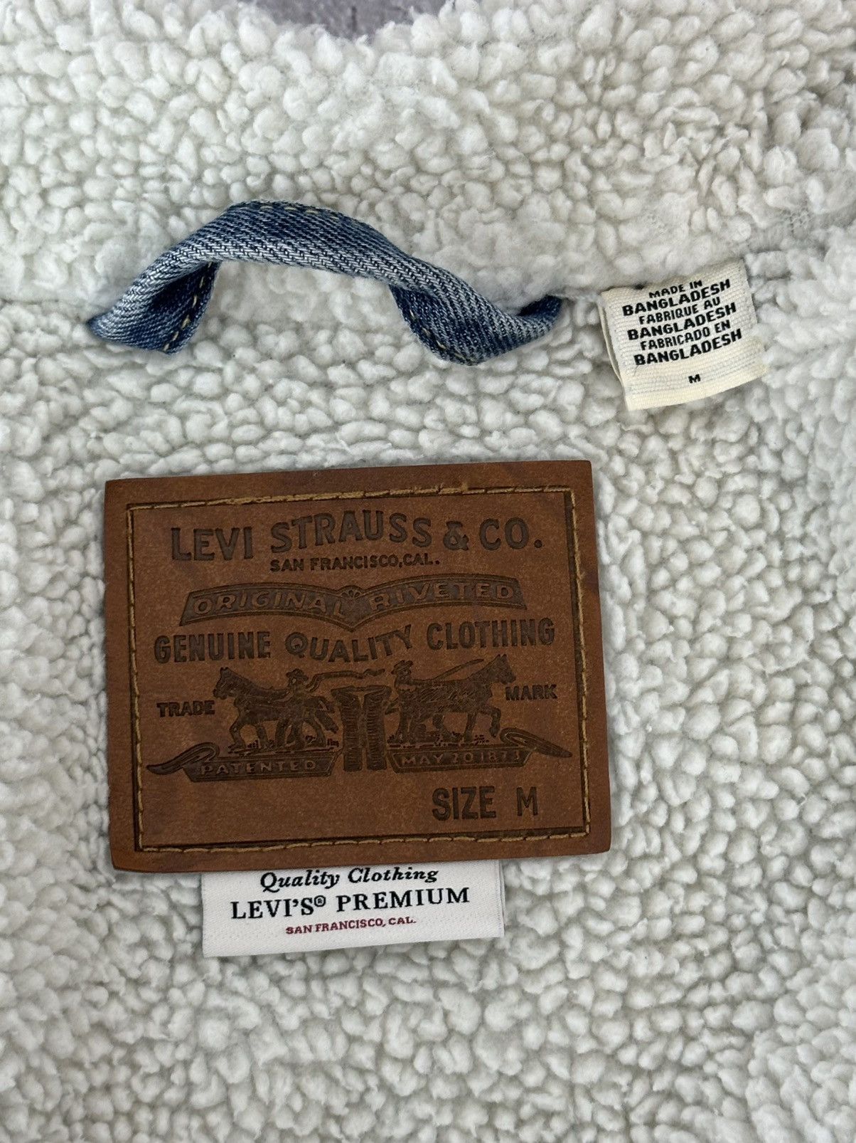 Levi's Levi’s Premium Sherpa Lined Denim Blue Trucker Snap Jacket Size US M / EU 48-50 / 2 - 13 Thumbnail