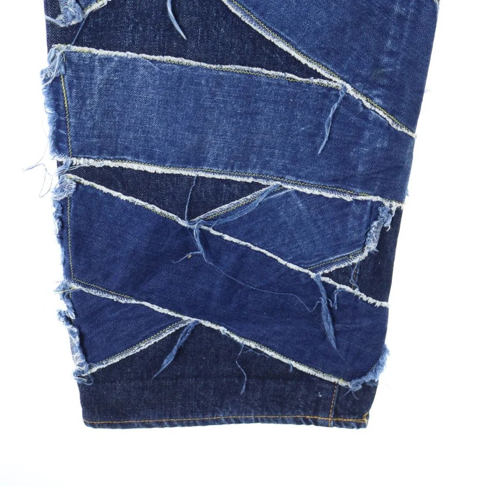 Yohji Yamamoto Yohji Yamaha POUR HOMME/Distressed Patchwork Denim Size US 33 - 4 Thumbnail