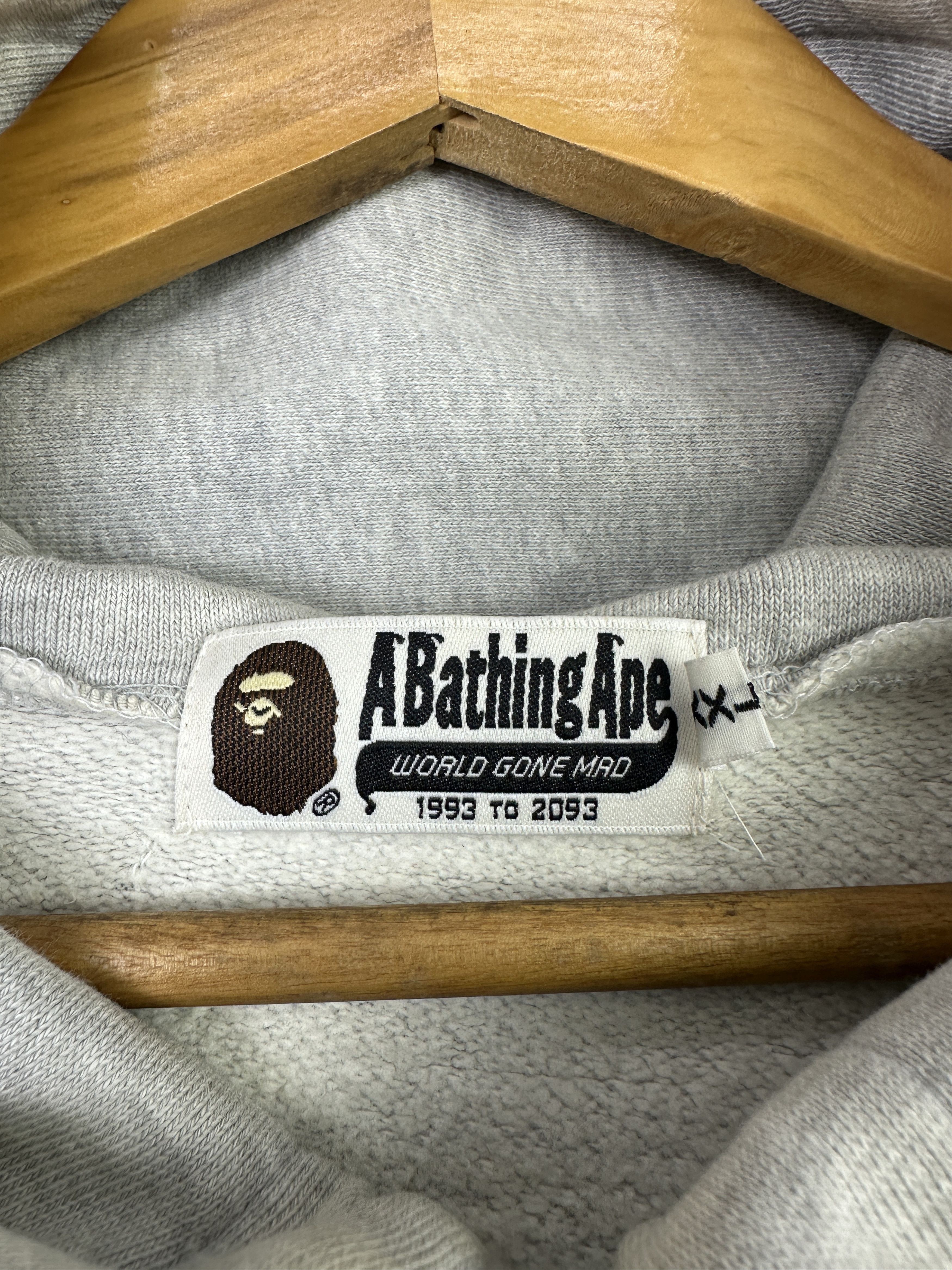 Bape A Bathing Ape BAPE Star Logo Grey Full-Zip Hoodie BP007 Size US XXL / EU 58 / 5 - 5 Thumbnail
