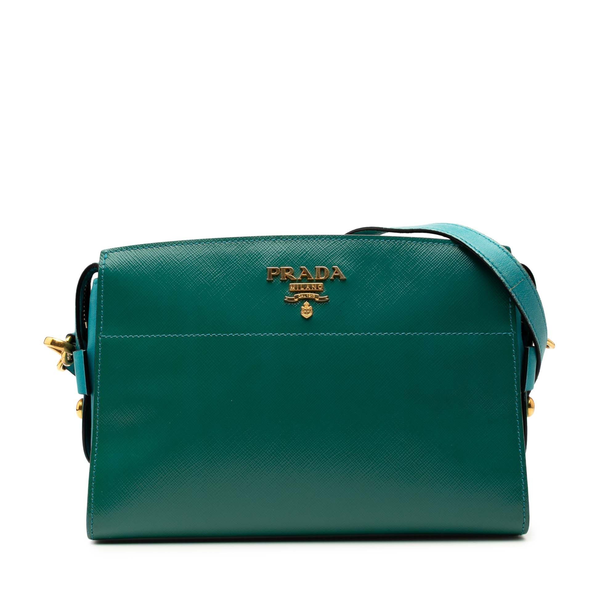 Prada Bicolor Saffiano Vernice Esplanade Crossbody Size ONE SIZE - 1 Thumbnail